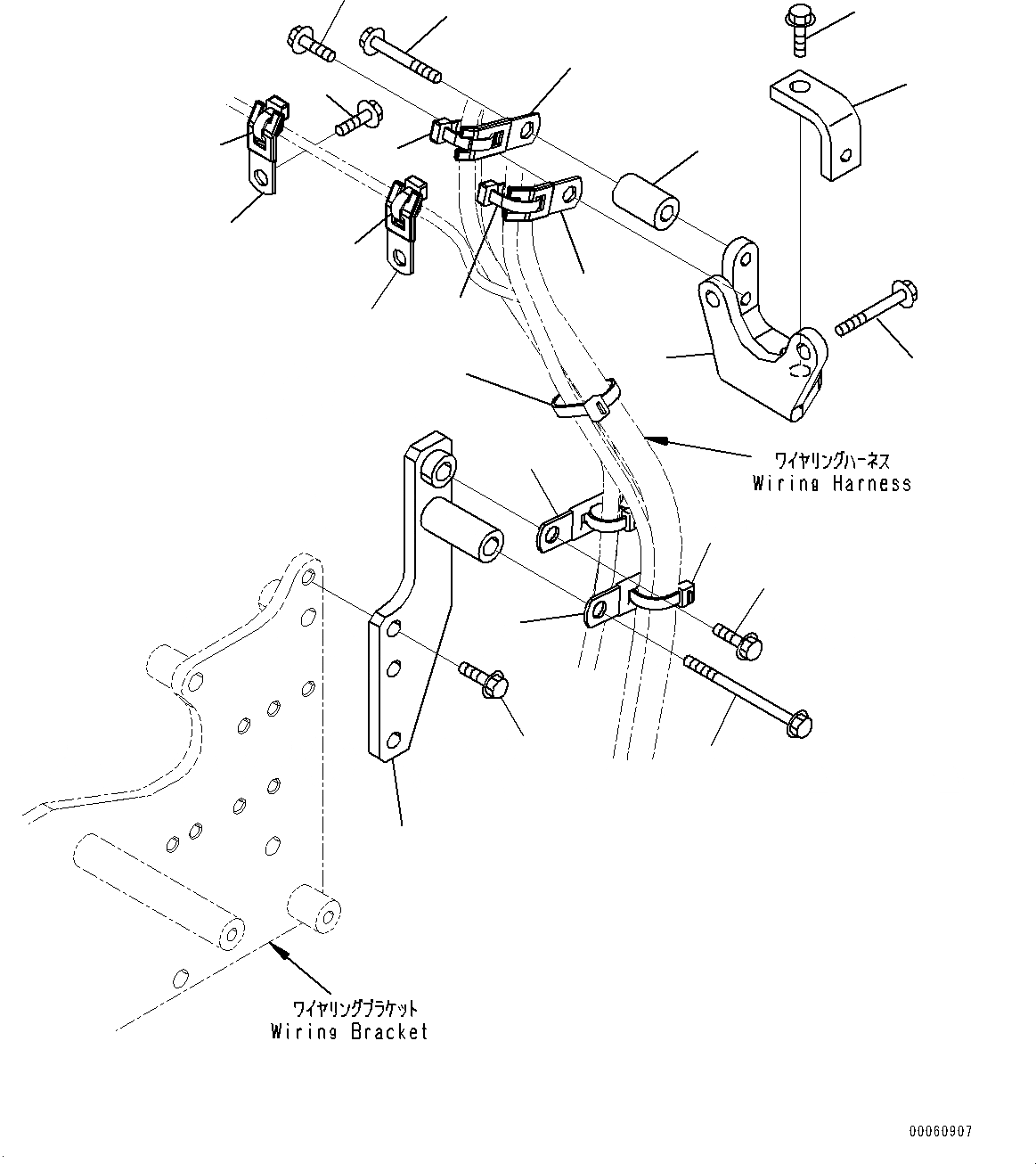 Схема запчастей Komatsu SAA6D140E-5DR - ПРОВОДКА, (/) (№-) ПРОВОДКА