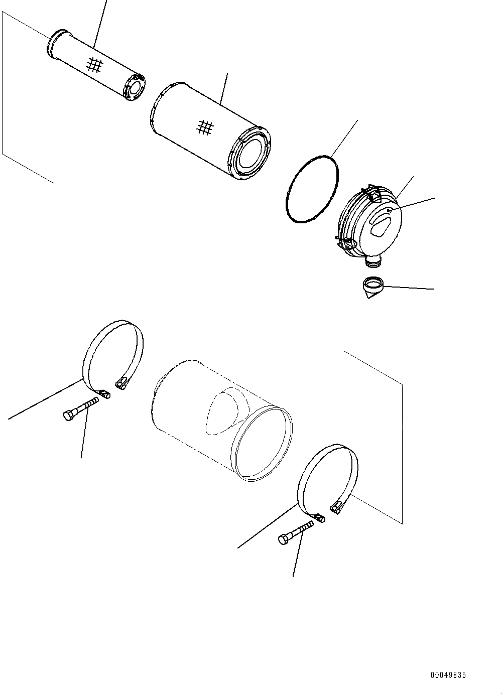 Схема запчастей Komatsu PC228USLC-8 - ВПУСК ВОЗДУХА СОЕДИН-Е, С PRE-CREANER, ВНУТР. ЧАСТИ, ВОЗДУХООЧИСТИТЕЛЬ ВПУСК ВОЗДУХА СОЕДИН-Е, С PRE-CREANER