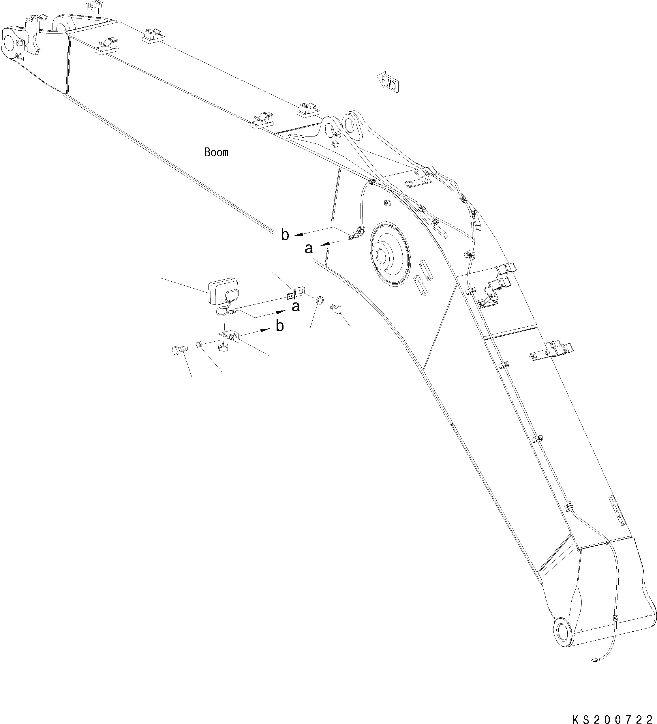 Схема запчастей Komatsu PC228USLC-8 - ДОПОЛН. РАБОЧ. ОСВЕЩЕНИЕ,СТРЕЛА РАБОЧ. ОСВЕЩЕНИЕ LH, ДЛЯ СТРАН ЕС ДОПОЛН. РАБОЧ. ОСВЕЩЕНИЕ,СТРЕЛА РАБОЧ. ОСВЕЩЕНИЕ LH, ДЛЯ СТРАН ЕС