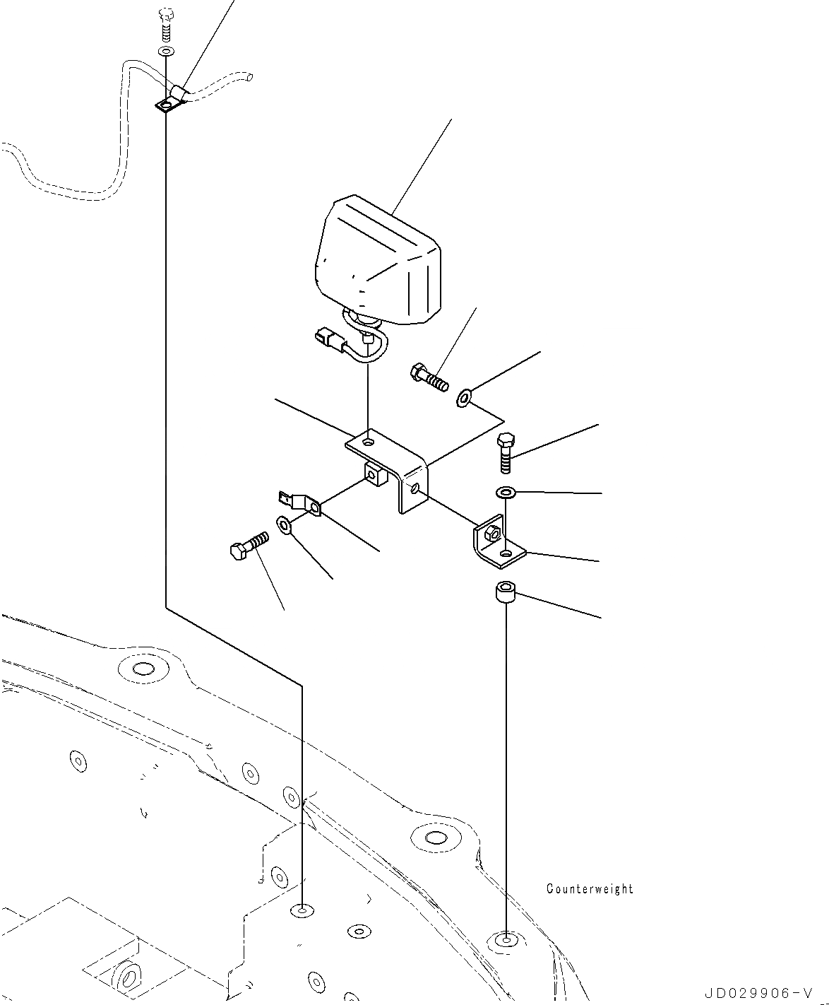Схема запчастей Komatsu PC228USLC-8 - ДОПОЛН. ЗАДН. ЛАМПА РАБОЧ. ОСВЕЩЕНИЯ, ДЛЯ СТРАН ЕС ДОПОЛН. ЗАДН. ЛАМПА РАБОЧ. ОСВЕЩЕНИЯ, ДЛЯ СТРАН ЕС