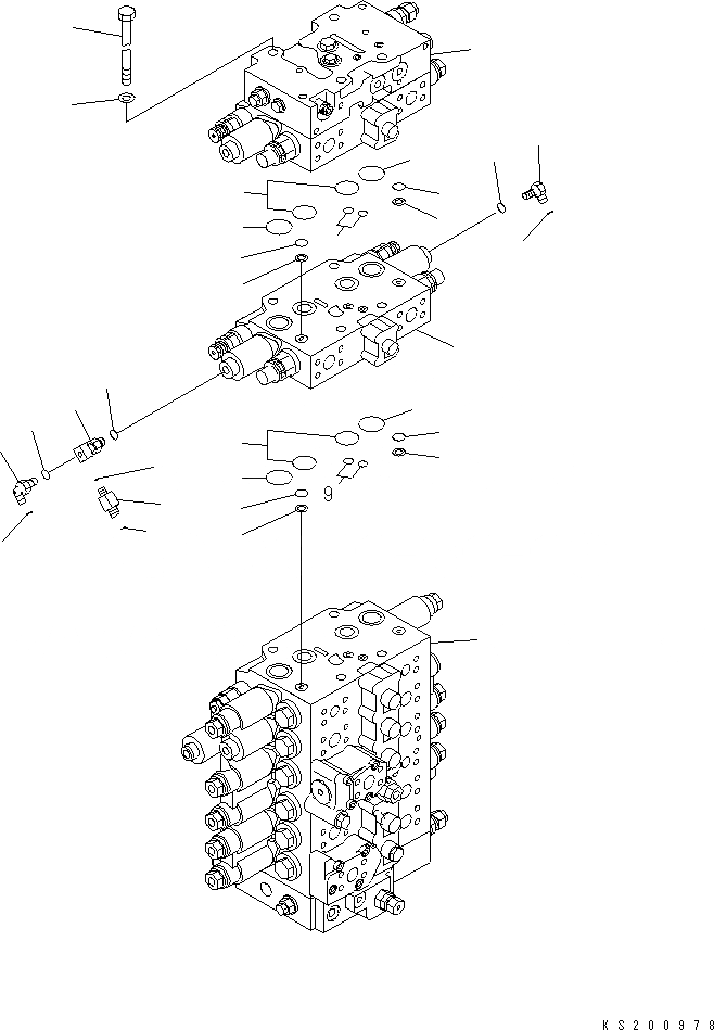 Схема запчастей Komatsu PC228USLC-8 - ОСНОВН. УПРАВЛЯЮЩ. КЛАПАН, СОЕДИНИТЕЛЬН. ЧАСТИ, ДЛЯ 2-СЕКЦИОНН. СТРЕЛЫ, ДЛЯ СТРАН ЕС (№8-) ОСНОВН. УПРАВЛЯЮЩ. КЛАПАН, -ДОПОЛН. АКТУАТОР ТРУБЫ, ДЛЯ СТРАН ЕС