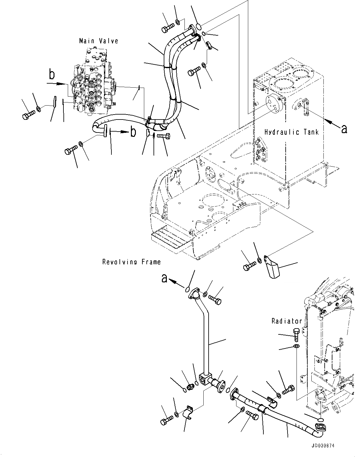 Схема запчастей Komatsu PC228USLC-8 - ВОЗВРАТ. ТРУБЫ, -ДОПОЛН. АКТУАТОР ТРУБЫ ВОЗВРАТ. ТРУБЫ, -ДОПОЛН. АКТУАТОР ТРУБЫ
