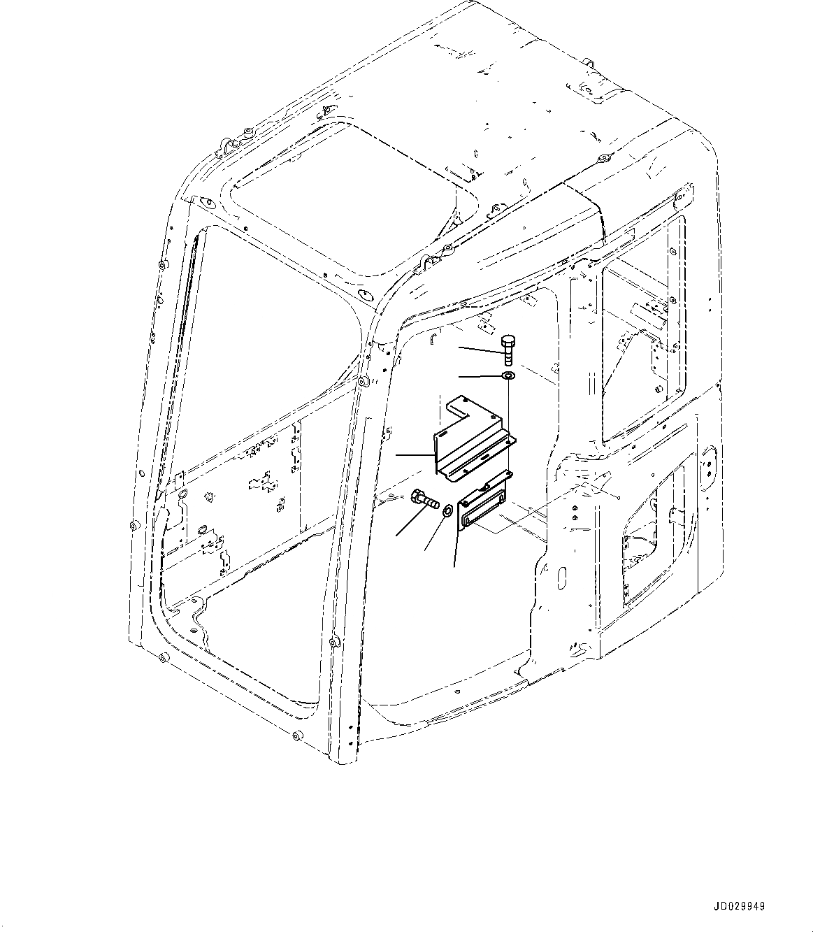 Схема запчастей Komatsu PC228USLC-8 - OPERATORґS ЗАДН. ЧАСТЬ КОРПУСА СИДЕНЬЯ OPERATORґS ЗАДН. ЧАСТЬ КОРПУСА СИДЕНЬЯ