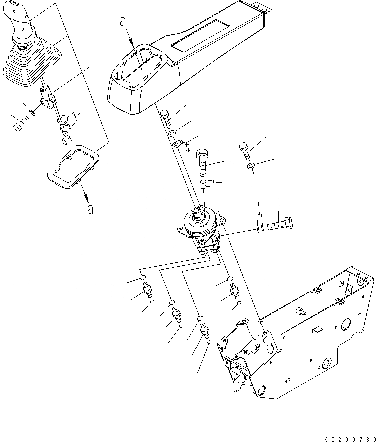 Схема запчастей Komatsu PC228USLC-8 - КАБИНА, РЫЧАГ, LHS OPERATORґS КАБИНА