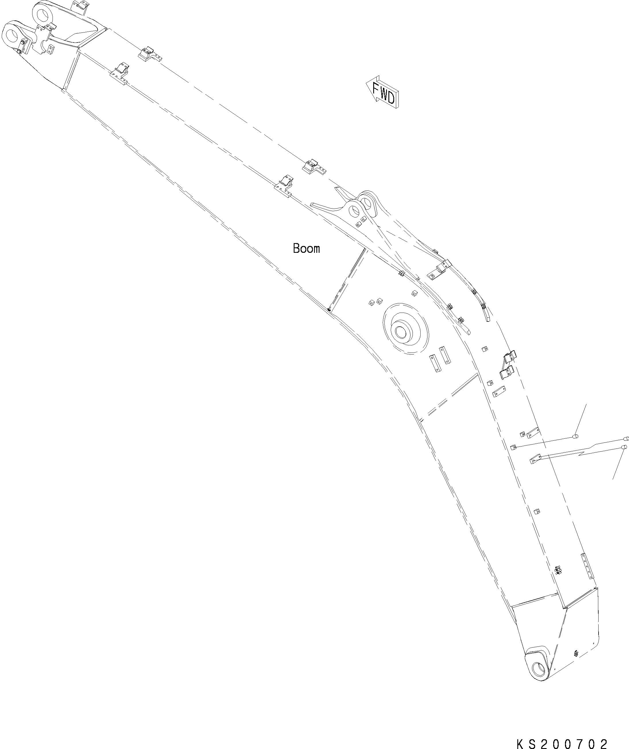 Схема запчастей Komatsu PC228USLC-8 - СТРЕЛА, ЗАГЛУШКАS, ДЛЯ СТРАН ЕС СТРЕЛА, ДЛЯ СТРАН ЕС