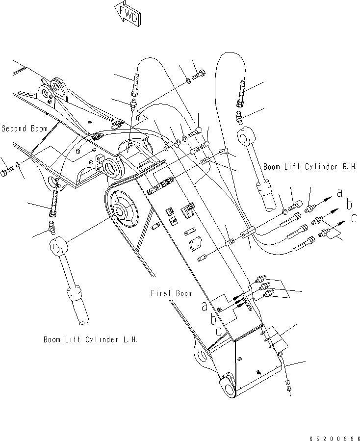Схема запчастей Komatsu PC228USLC-8 - 2-СЕКЦИОНН. СТРЕЛА, СИСТЕМА СМАЗКИ И ЭЛЕКТРОПРОВОДКА ОСВЕЩЕНИЯ, ДЛЯ СТРАН ЕС (№8-) 2-СЕКЦИОНН. СТРЕЛА, ДЛЯ СТРАН ЕС