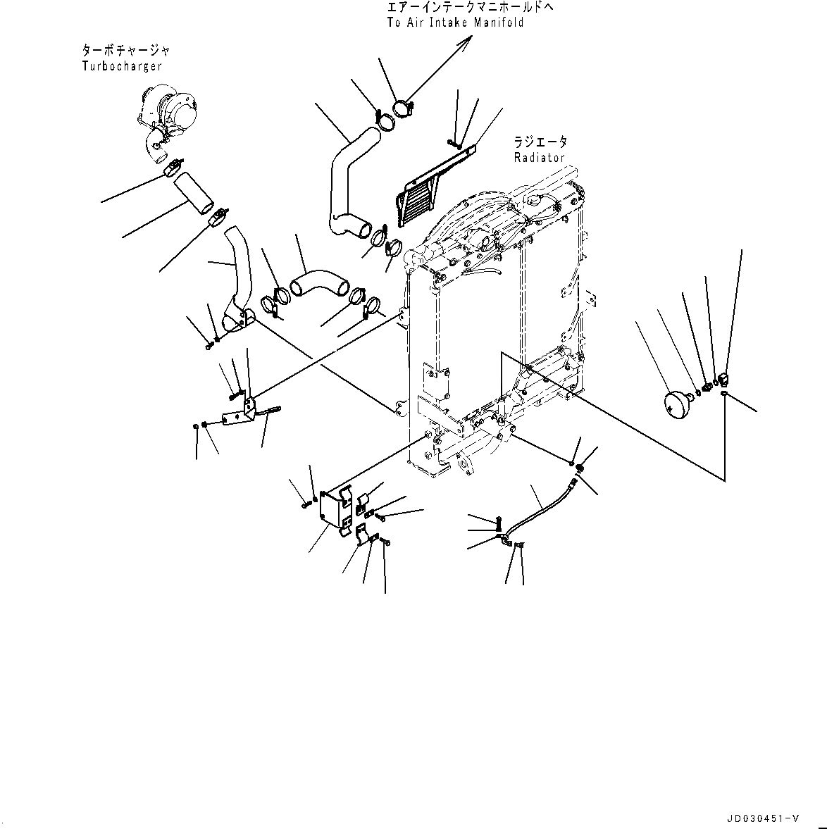 Схема запчастей Komatsu PC228US-8 - СИСТЕМА ОХЛАЖДЕНИЯ, ЛИНИЯ ОХЛАЖДЕНИЯ (№-) СИСТЕМА ОХЛАЖДЕНИЯ