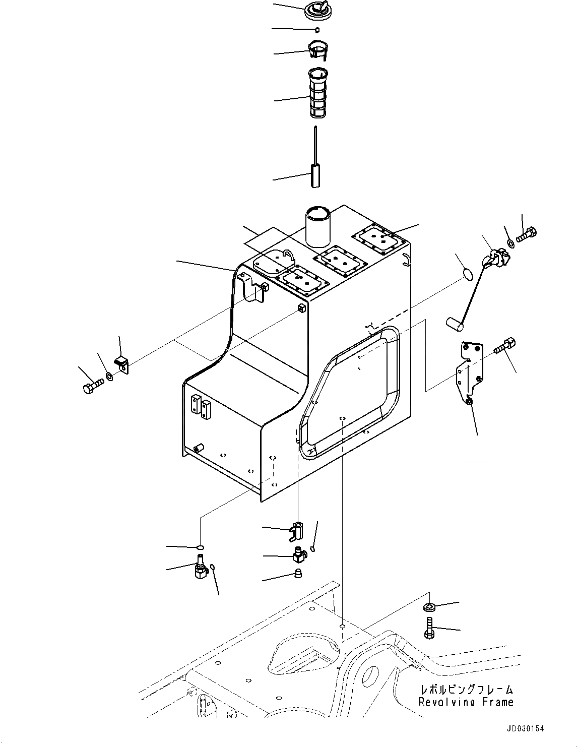 Схема запчастей Komatsu PC228US-8 - ТОПЛИВН. БАК. (№-) ТОПЛИВН. БАК.