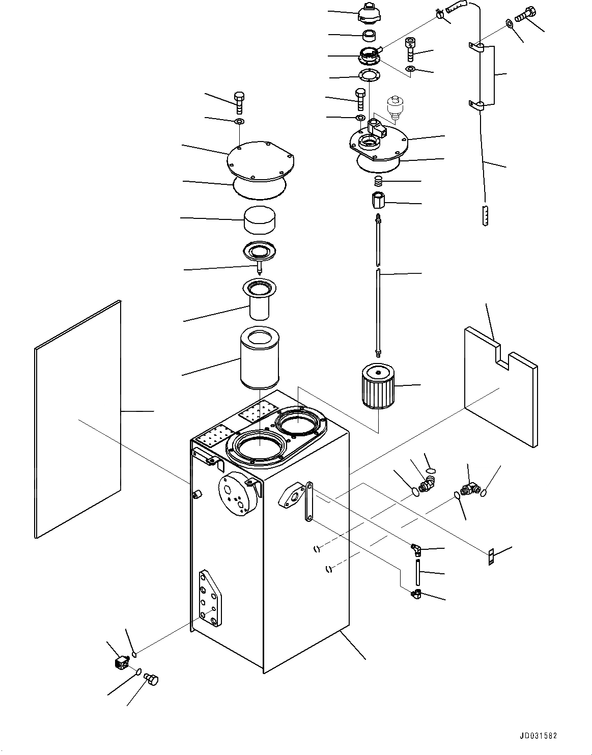 Схема запчастей Komatsu PC228US-8 - ГИДР. БАК., (№-) ГИДР. БАК., С РУКОЯТЬ CRANE