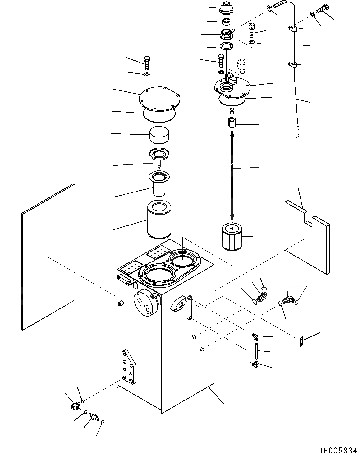 Схема запчастей Komatsu PC228US-8 - ГИДР. БАК., (№-) ГИДР. БАК., С РУКОЯТЬ CRANE, -НАВЕСН. ОБОРУД