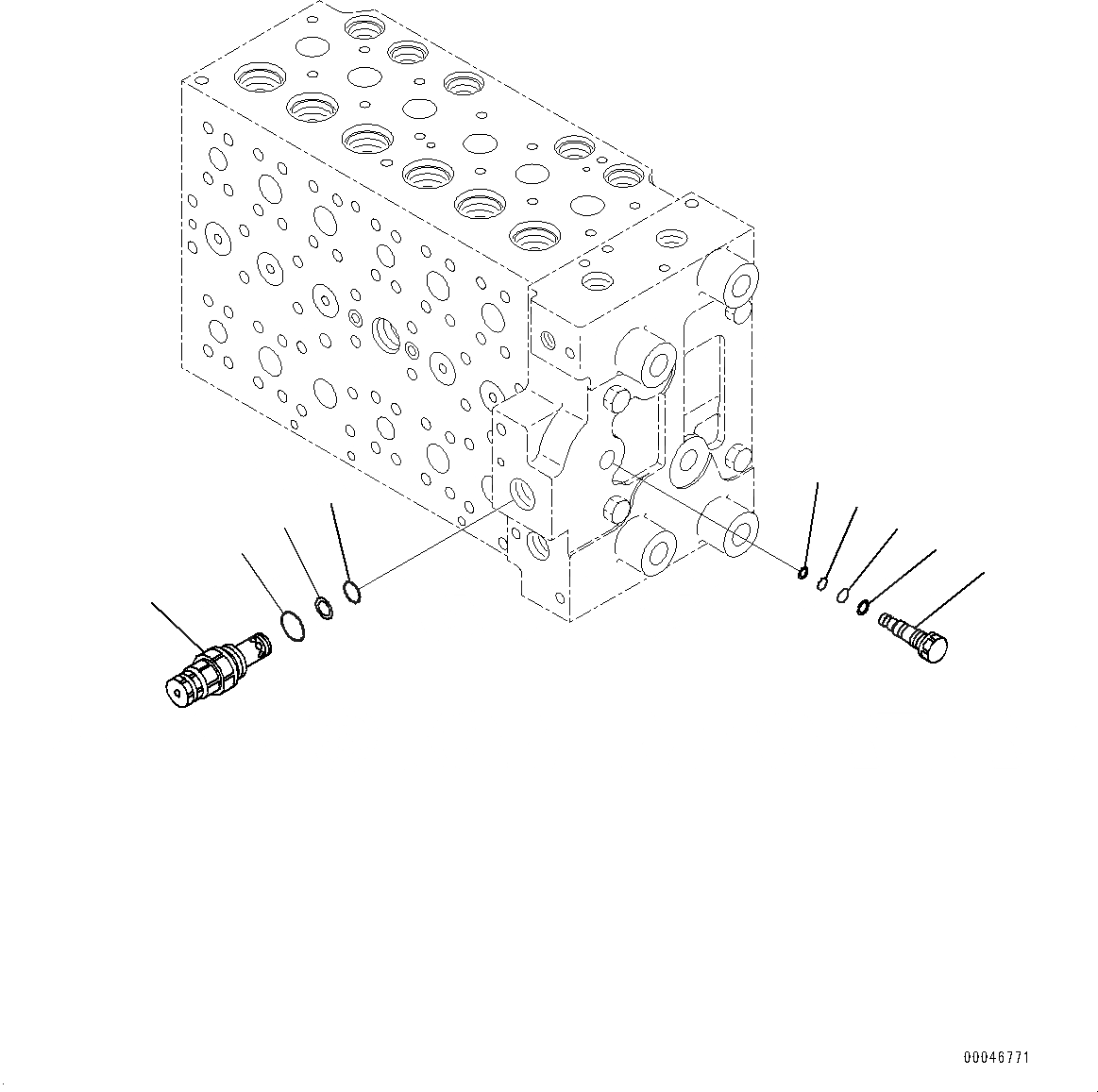 Схема запчастей Komatsu PC228US-8 - УПРАВЛЯЮЩ. КЛАПАН, 6-СЕКЦИОНН. (/7) (№-) УПРАВЛЯЮЩ. КЛАПАН, С СТРЕЛА ANTI-DROP КЛАПАН