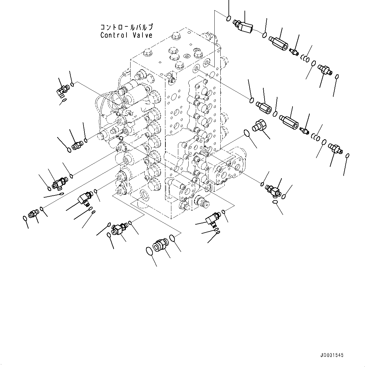 Схема запчастей Komatsu PC228US-8 - УПРАВЛЯЮЩ. КЛАПАН, СОЕДИНИТЕЛЬН. ЧАСТИ, / (№-) УПРАВЛЯЮЩ. КЛАПАН, ДЛЯ АВСТРАЛИИ