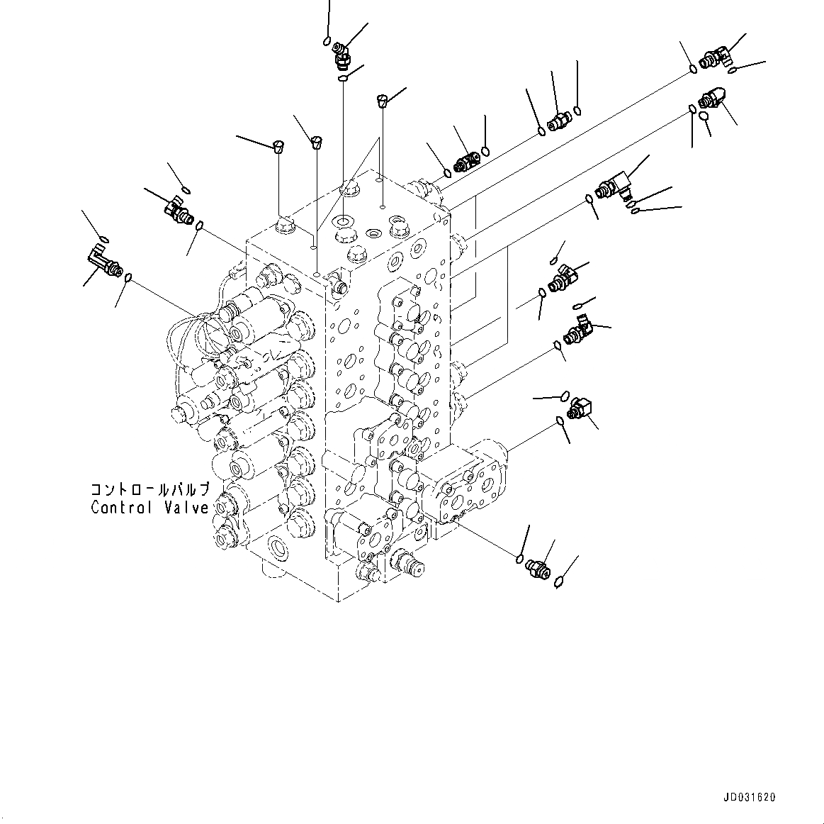 Схема запчастей Komatsu PC228US-8 - УПРАВЛЯЮЩ. КЛАПАН, СОЕДИНИТЕЛЬН. ЧАСТИ, / (№7-) УПРАВЛЯЮЩ. КЛАПАН, ДЛЯ АВСТРАЛИИ