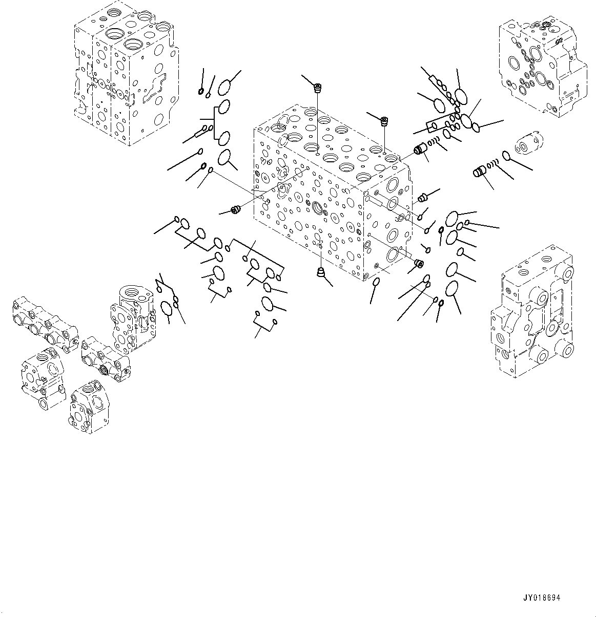 Схема запчастей Komatsu PC228US-8 - УПРАВЛЯЮЩ. КЛАПАН, 8-СЕКЦИОНН. (/) (№-) УПРАВЛЯЮЩ. КЛАПАН, -ДОПОЛН. АКТУАТОР ТРУБЫ, АККУМУЛЯТОР