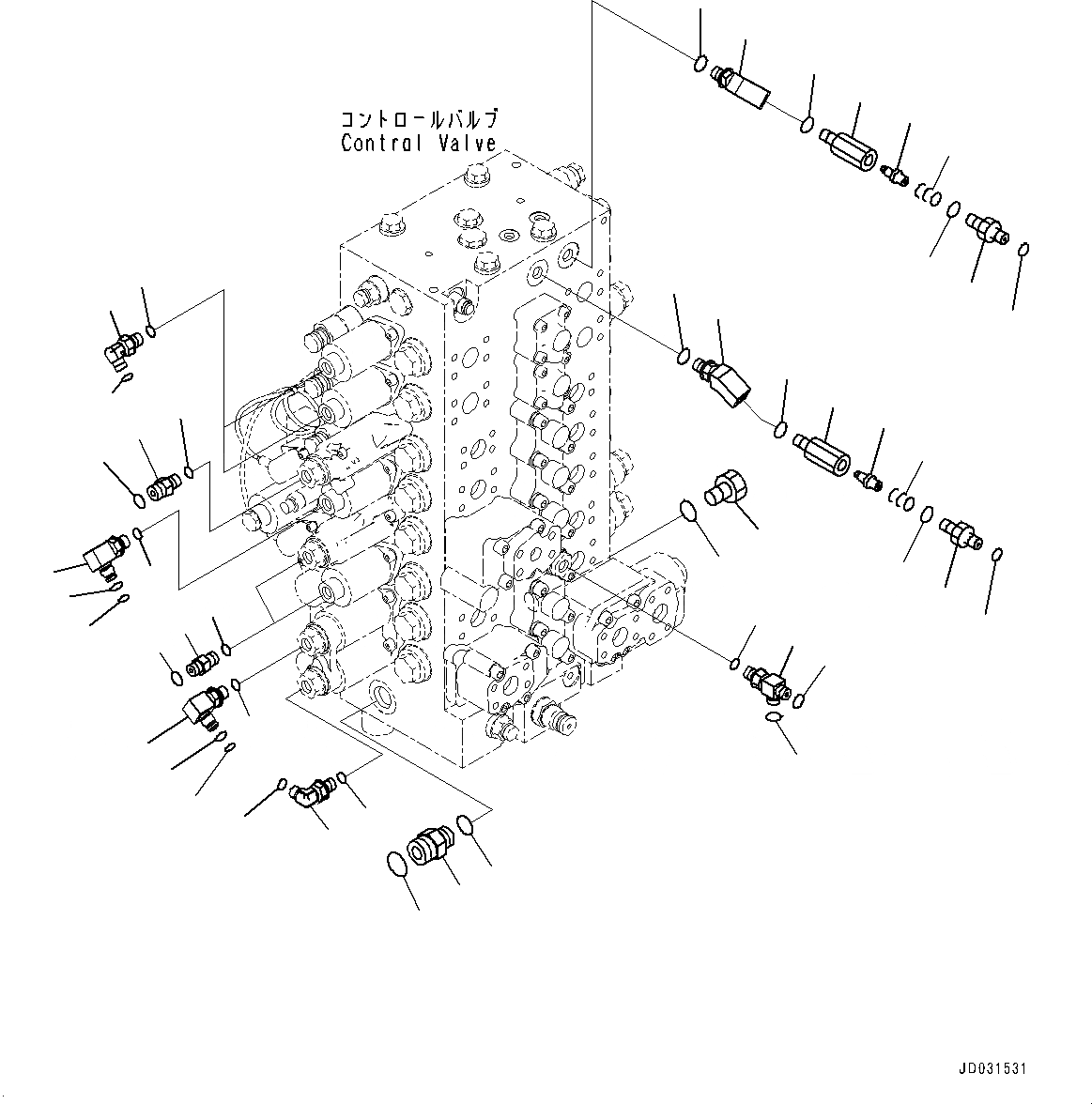 Схема запчастей Komatsu PC228US-8 - УПРАВЛЯЮЩ. КЛАПАН, СОЕДИНИТЕЛЬН. ЧАСТИ, / (№-) УПРАВЛЯЮЩ. КЛАПАН, -ДОПОЛН. АКТУАТОР ТРУБЫ, АККУМУЛЯТОР