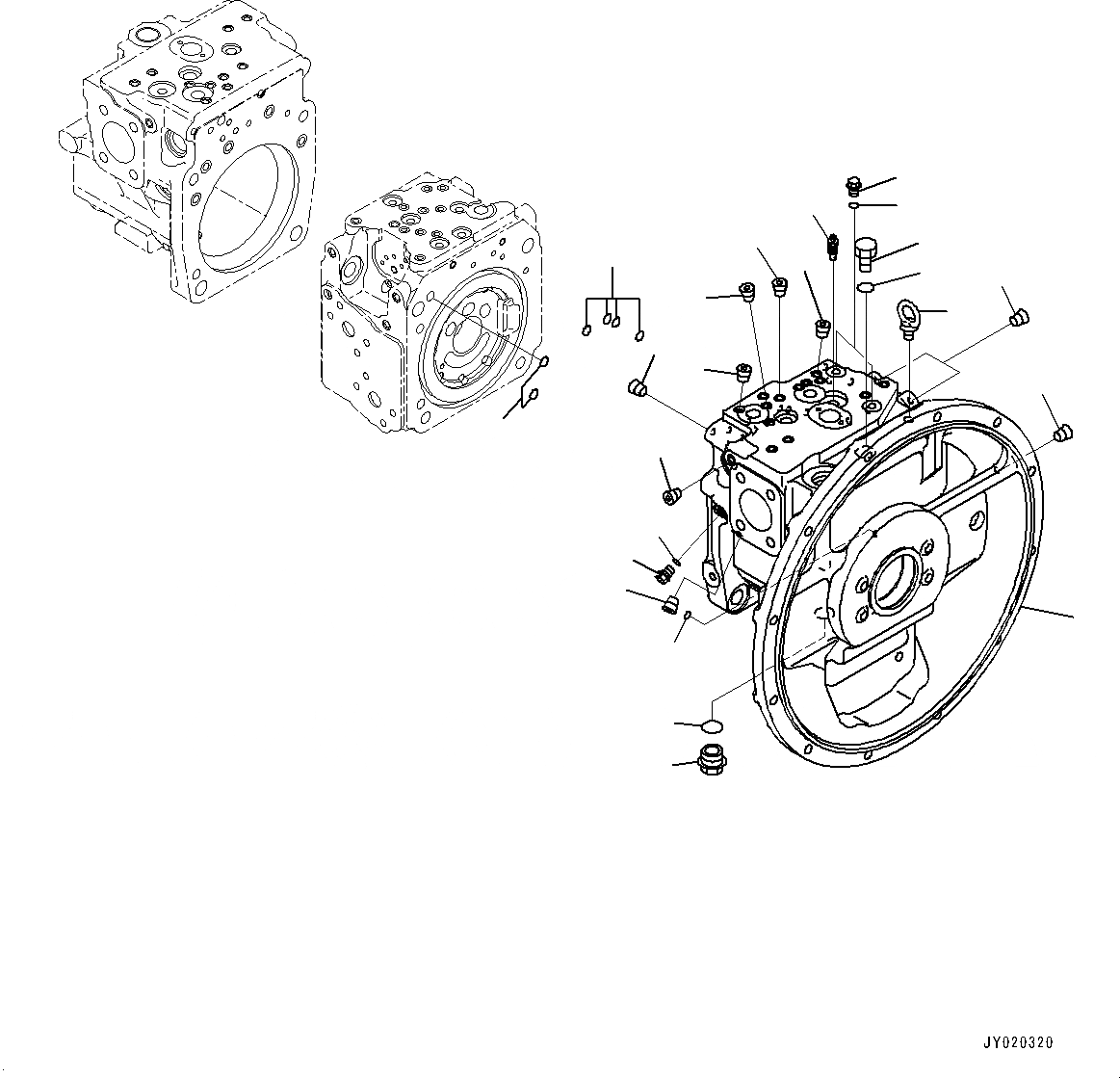 Схема запчастей Komatsu PC228US-8 - ПОРШЕНЬ НАСОС, ВНУТР. ЧАСТИ (/) (№7-) ПОРШЕНЬ НАСОС