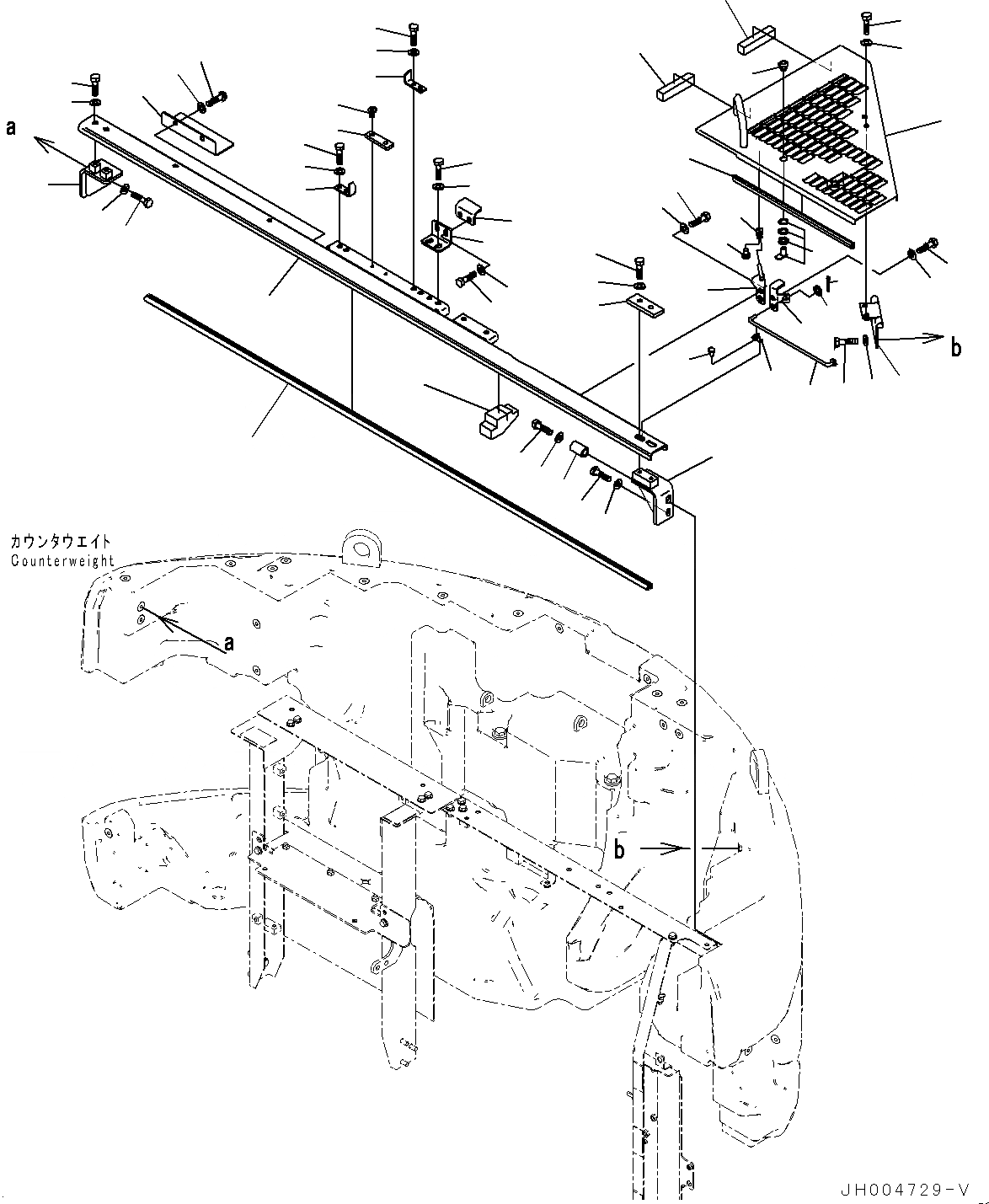 Схема запчастей Komatsu PC228US-8 - КАПОТ, КАПОТ (/) (№-) КАПОТ, DUSTЗАЩИТА NET, INTAKE GAS И ВЫПУСКН. GAS