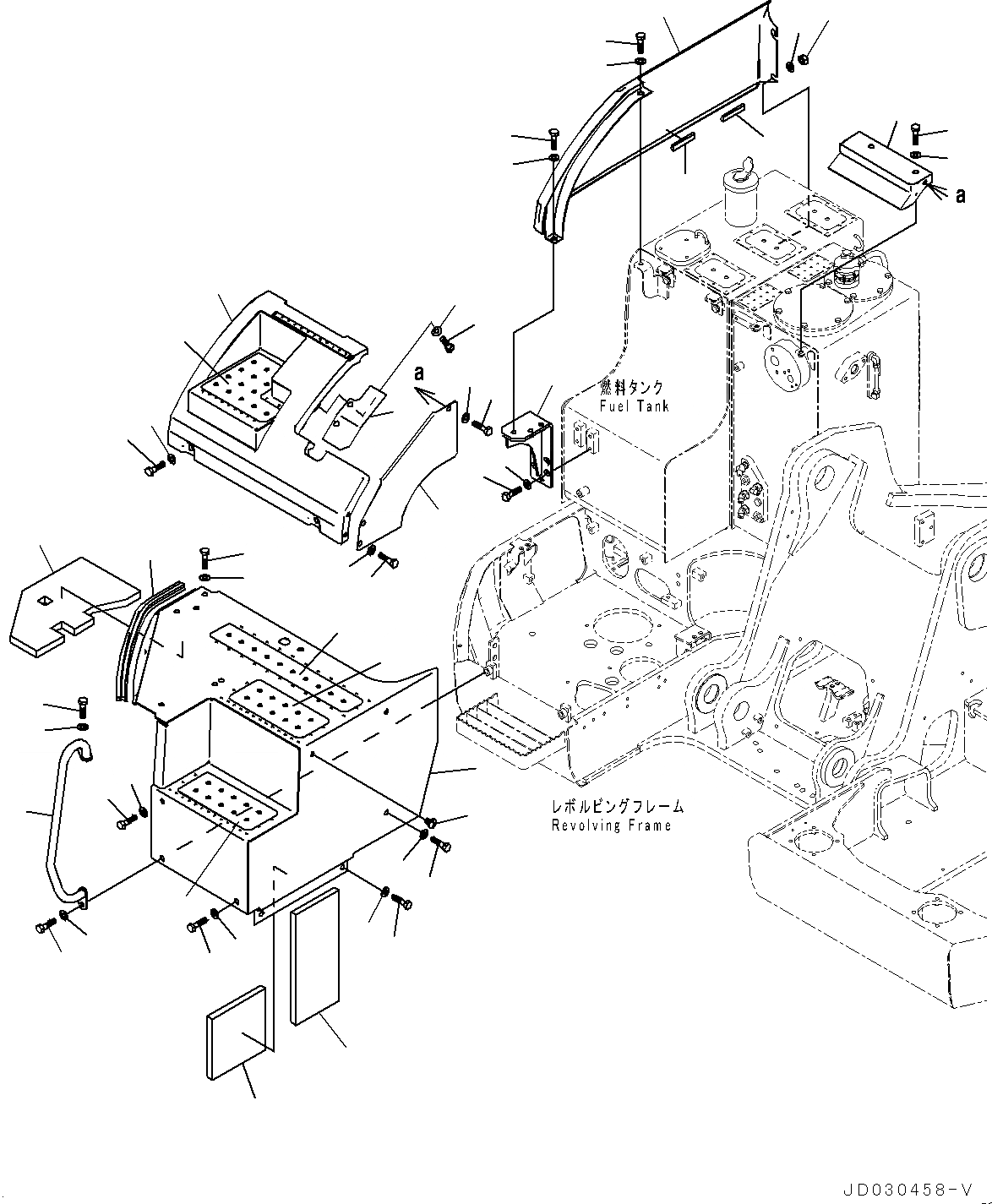 Схема запчастей Komatsu PC228US-8 - ПЕРЕДН. COVER, КРЫШКА(/) (№-) ПЕРЕДН. COVER, С -ДОПОЛН. АКТУАТОР ТРУБЫ, АККУМУЛЯТОР