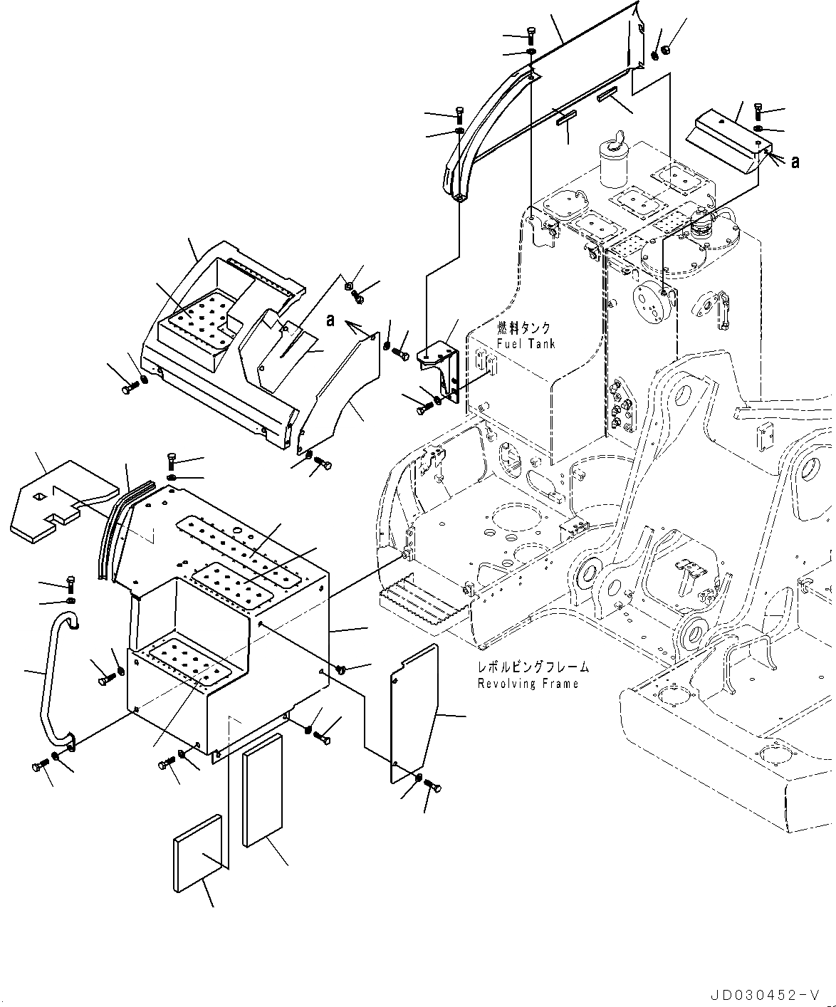 Схема запчастей Komatsu PC228US-8 - ПЕРЕДН. COVER, КРЫШКА(/) (№-) ПЕРЕДН. COVER, С -ДОПОЛН. АКТУАТОР ТРУБЫ, АККУМУЛЯТОР
