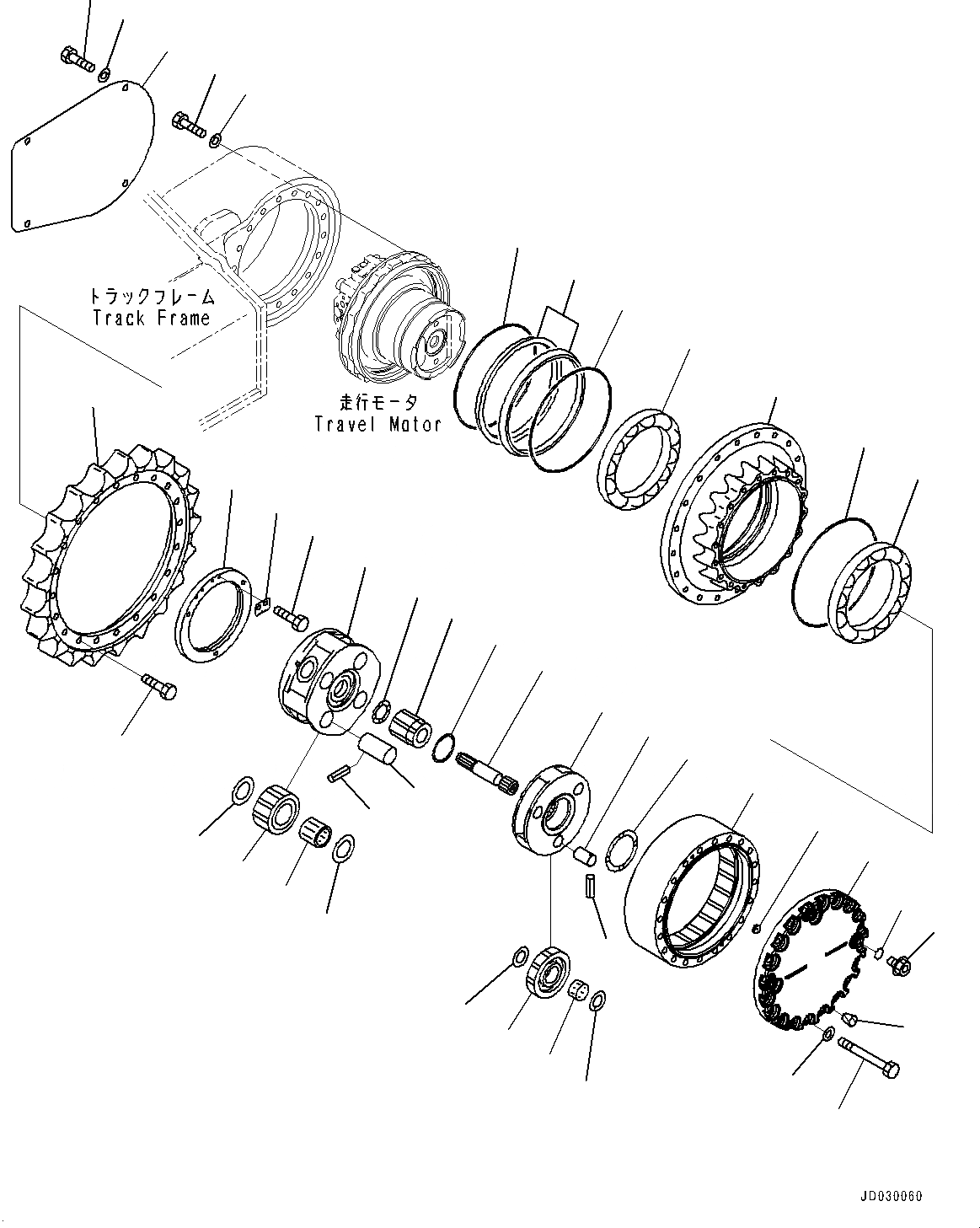 Схема запчастей Komatsu PC228US-8 - КОНЕЧНАЯ ПЕРЕДАЧА (№-) КОНЕЧНАЯ ПЕРЕДАЧА