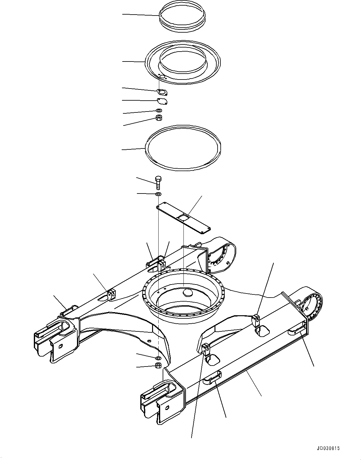 Схема запчастей Komatsu PC228US-8 - ГУСЕНИЧНАЯ РАМА (№-) ГУСЕНИЧНАЯ РАМА