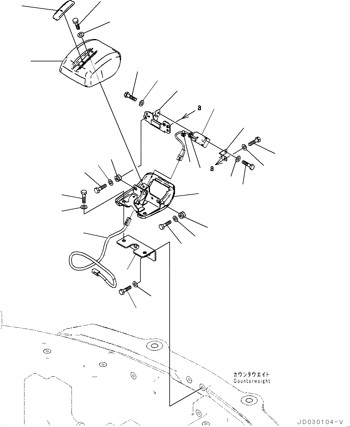 Схема запчастей Komatsu PC228USLC-8 - ЗАДН.VIEW CAMERA, CAMERA NO. (№-) ЗАДН.VIEW CAMERA, С -CAMERA, ДЛЯ СЕВ. АМЕРИКИ