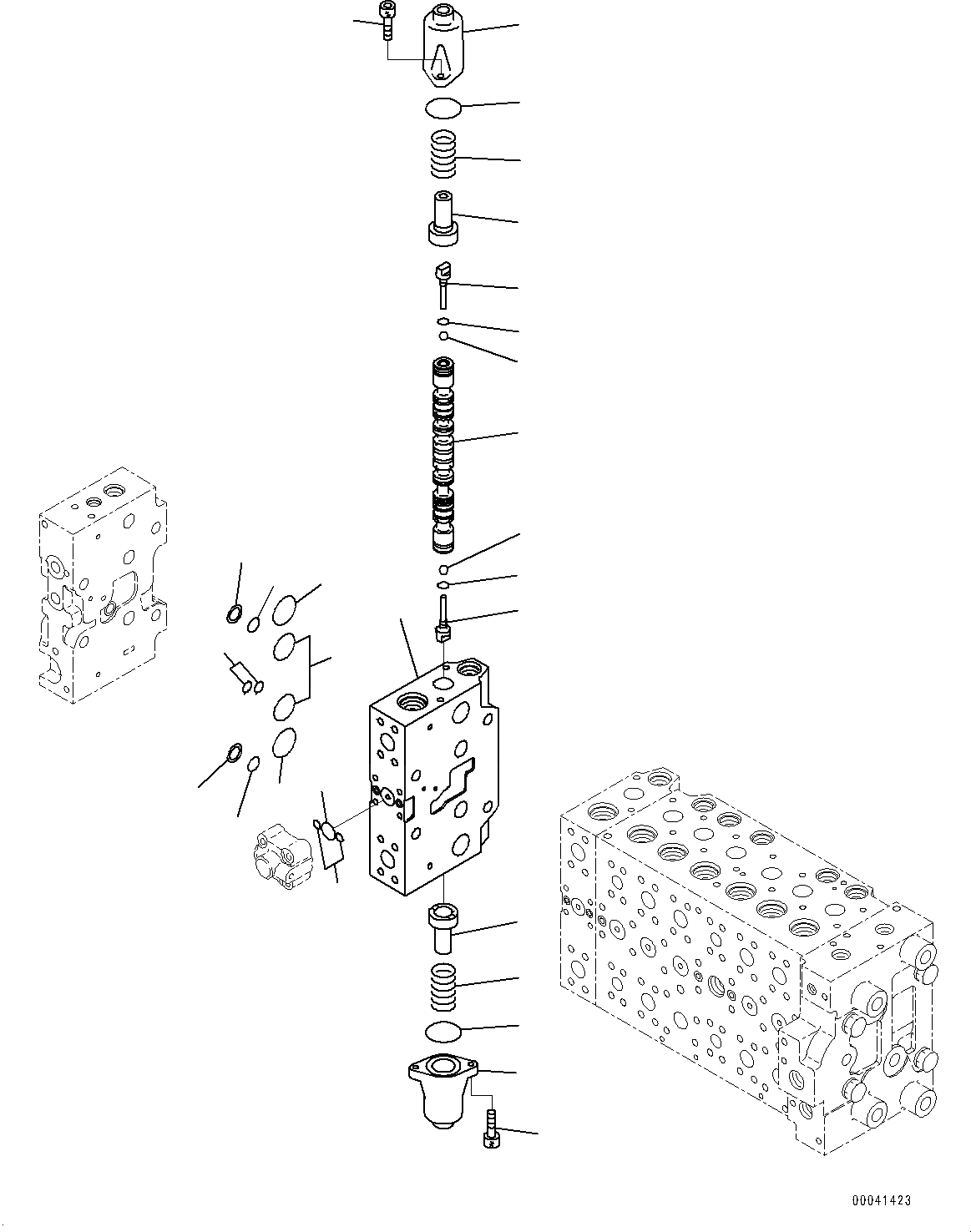 Схема запчастей Komatsu PC228USLC-8 - УПРАВЛЯЮЩ. КЛАПАН, 8-СЕКЦИОНН. (/) (№-) УПРАВЛЯЮЩ. КЛАПАН, -ДОПОЛН. АКТУАТОР ТРУБЫ, АККУМУЛЯТОР, ДЛЯ DOZER
