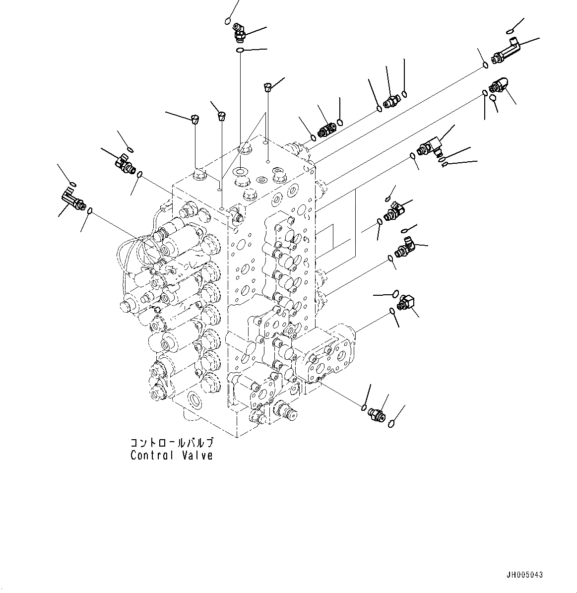 Схема запчастей Komatsu PC228USLC-8 - УПРАВЛЯЮЩ. КЛАПАН, СОЕДИНИТЕЛЬН. ЧАСТИ (/) (№-) УПРАВЛЯЮЩ. КЛАПАН, -ДОПОЛН. АКТУАТОР ТРУБЫ, АККУМУЛЯТОР, ЕС ARRANGEMENT