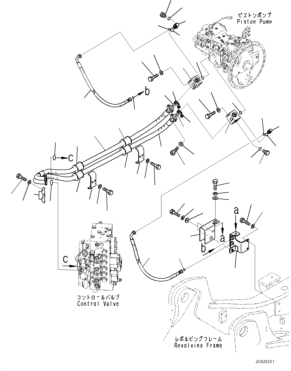 Схема запчастей Komatsu PC228USLC-8 - ПОДАЮЩ. ТРУБЫ (№-) ПОДАЮЩ. ТРУБЫ