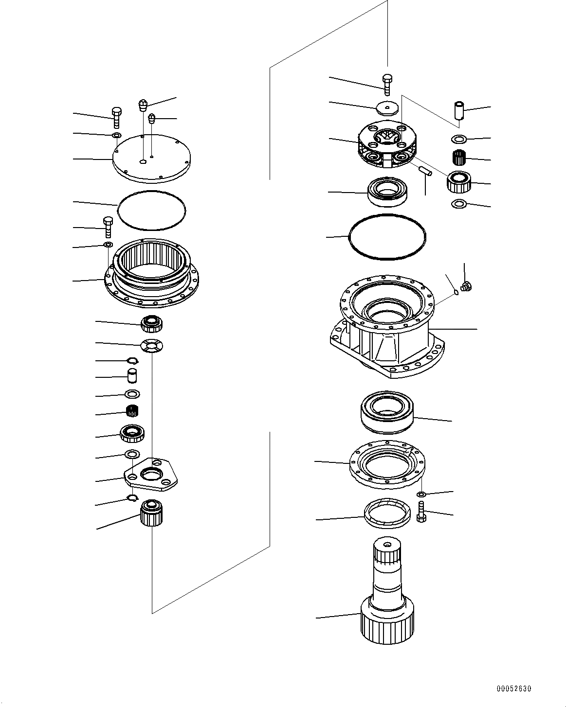 Схема запчастей Komatsu PC228USLC-8 - МЕХАНИЗМ ПОВОРОТА И МОТОР, ПОСТАВЛЯЕМЫЕ ЧАСТИ (№-) МЕХАНИЗМ ПОВОРОТА И МОТОР