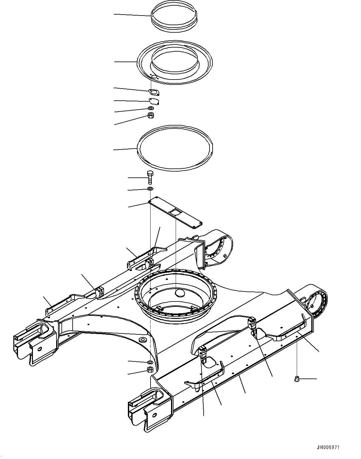 Схема запчастей Komatsu PC228USLC-8 - ГУСЕНИЧНАЯ РАМА (№-) ГУСЕНИЧНАЯ РАМА, ЕС ARRANGEMENT