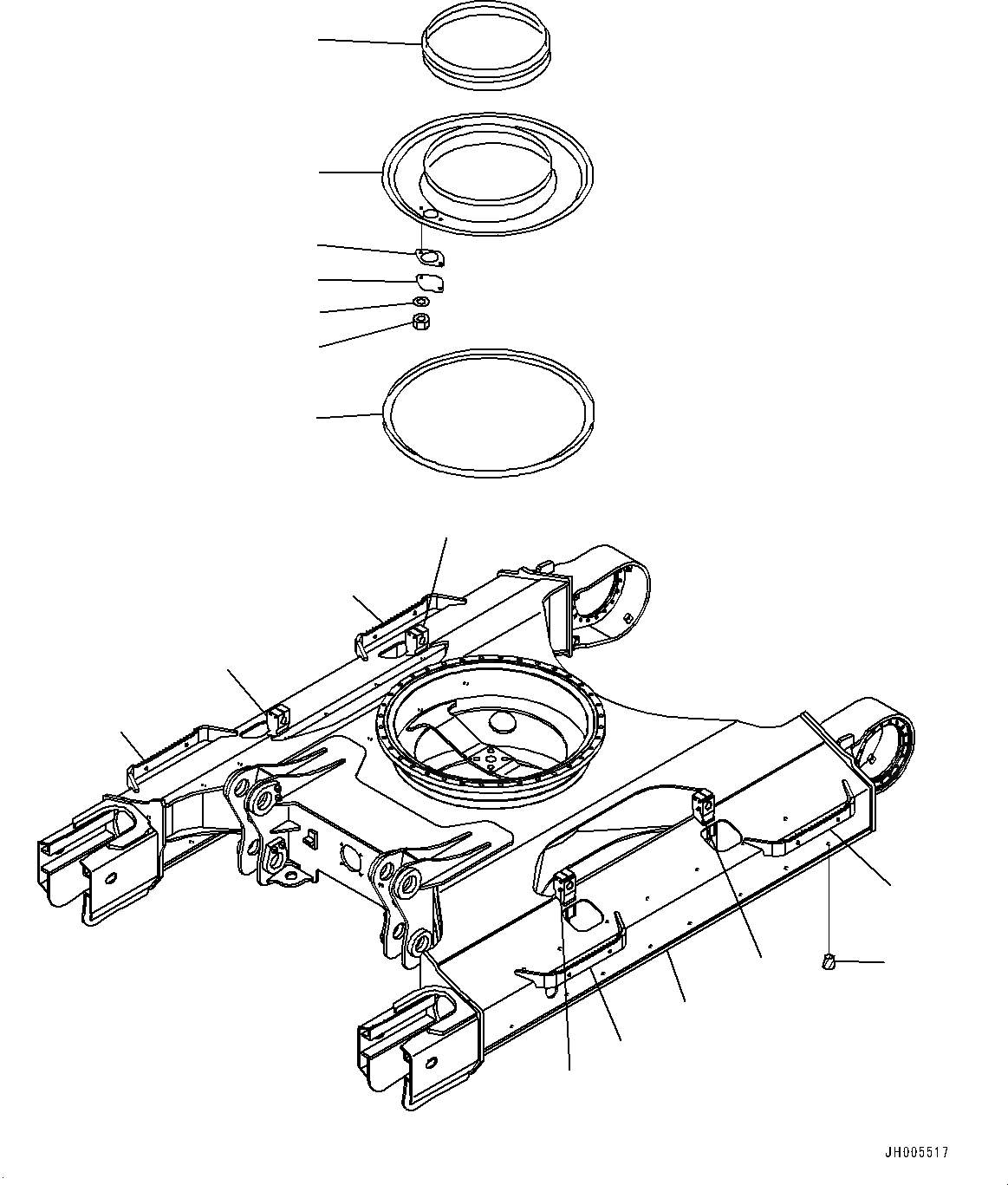Схема запчастей Komatsu PC228USLC-8 - ГУСЕНИЧНАЯ РАМА (№-) ГУСЕНИЧНАЯ РАМА, ЕС ARRANGEMENT, С DOZER