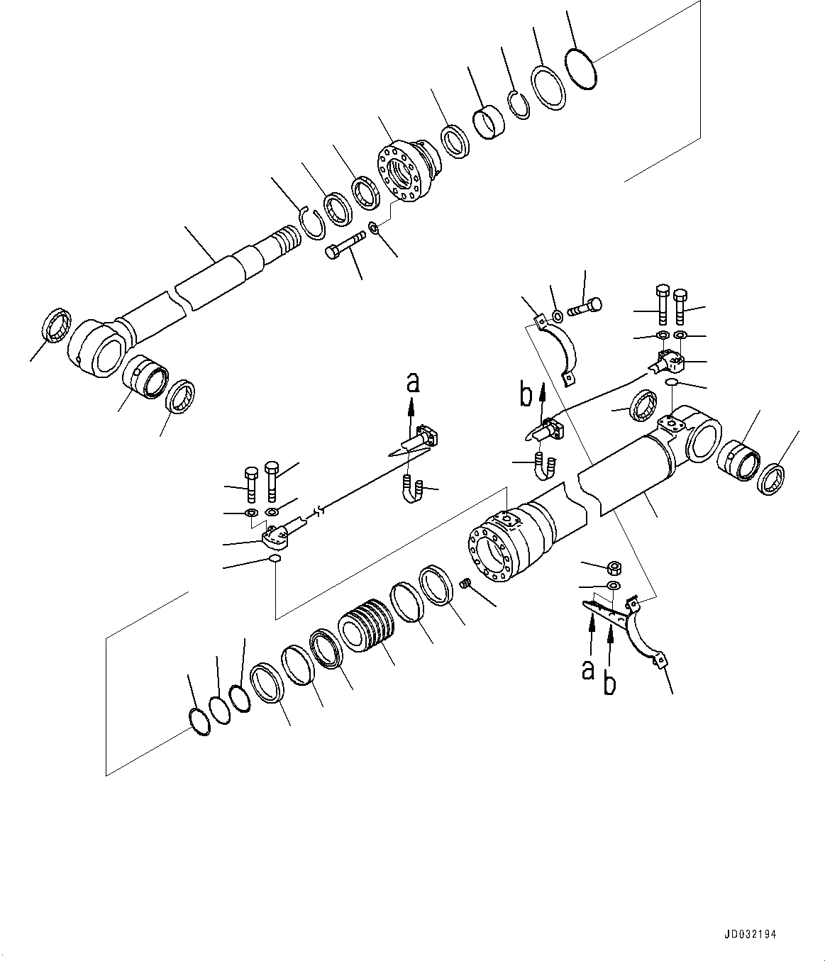Схема запчастей Komatsu PC228USLC-8 - ЦИЛИНДР СТРЕЛЫ, ЛЕВ. (№-) ЦИЛИНДР СТРЕЛЫ, ДЛЯ СЕВ. АМЕРИКИ