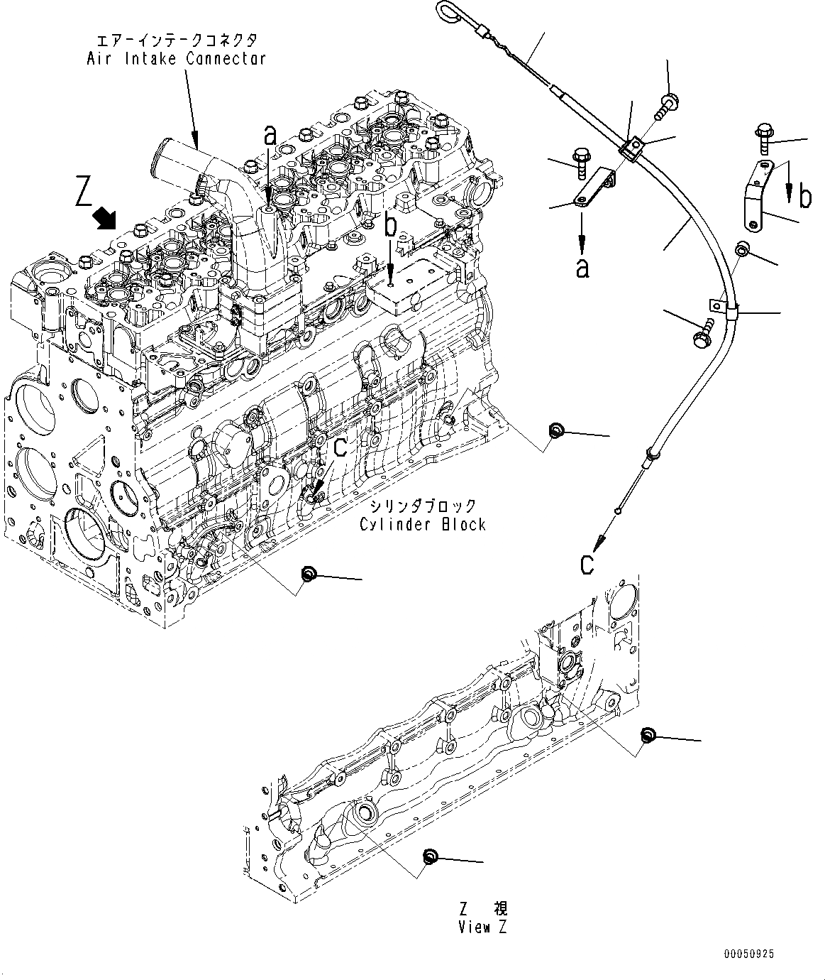Схема запчастей Komatsu SAA6D107E-1K - МАСЛ. ЩУП МАСЛ. ЩУП