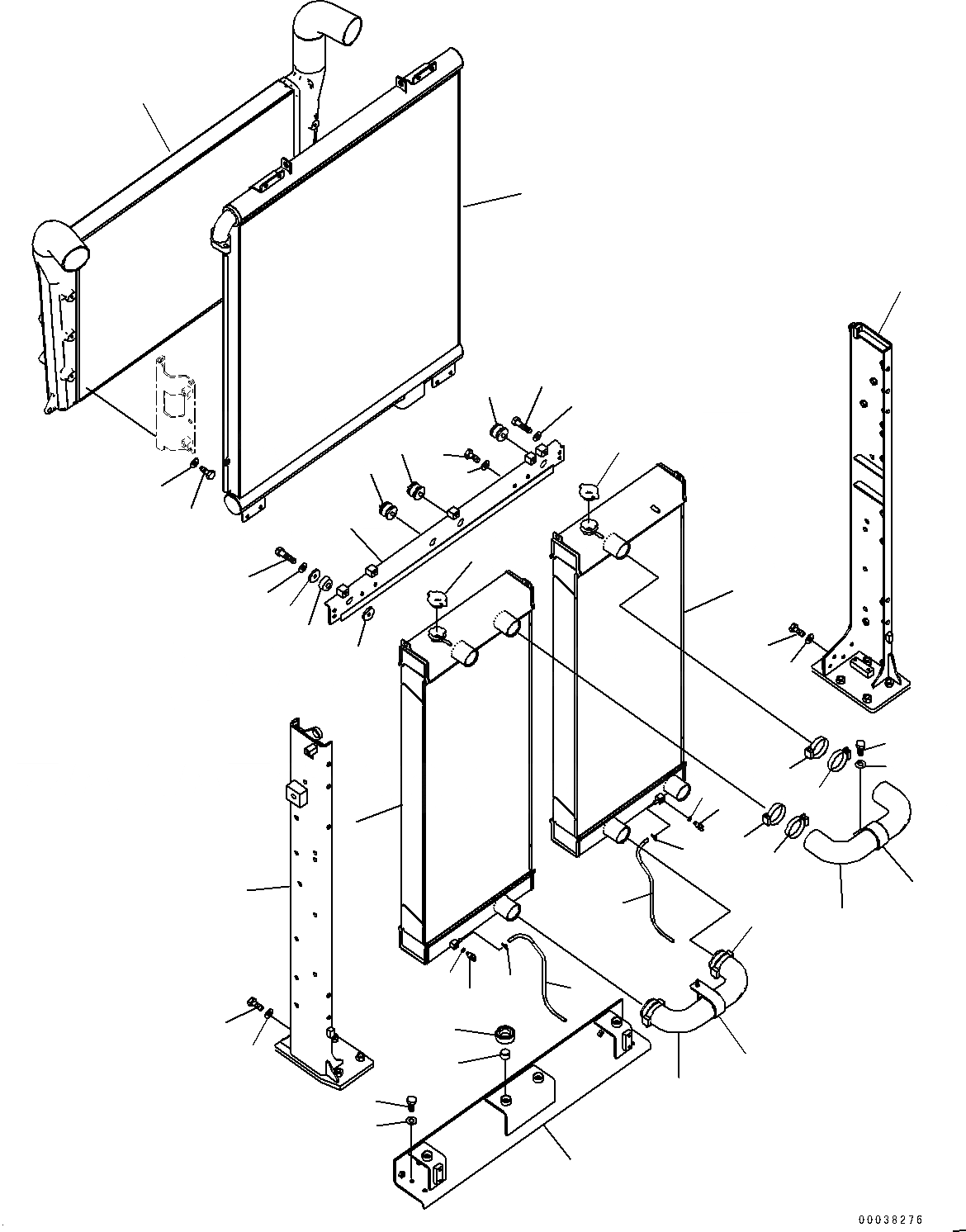 Схема запчастей Komatsu PC650LC-8E0 - СИСТЕМА ОХЛАЖДЕНИЯ, ДЛЯ ПРОТИВОВЕС REMOVER, РАДИАТОР И МАСЛООХЛАДИТЕЛЬ (№-) СИСТЕМА ОХЛАЖДЕНИЯ, ДЛЯ ПРОТИВОВЕС REMOVER