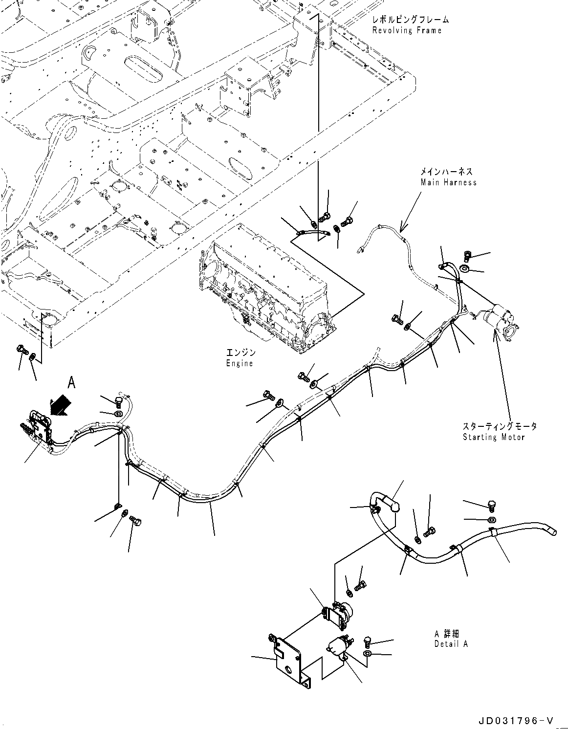 Схема запчастей Komatsu PC650LC-8E0 - ПРОВОДКА, ДЛЯ ДОПОЛН. ПРОТИВОВЕС, ПРОТИВОВЕС REMOVER, STARTING ПРОВОДКА (№-) ПРОВОДКА, ДЛЯ ДОПОЛН. ПРОТИВОВЕС, ПРОТИВОВЕС REMOVER