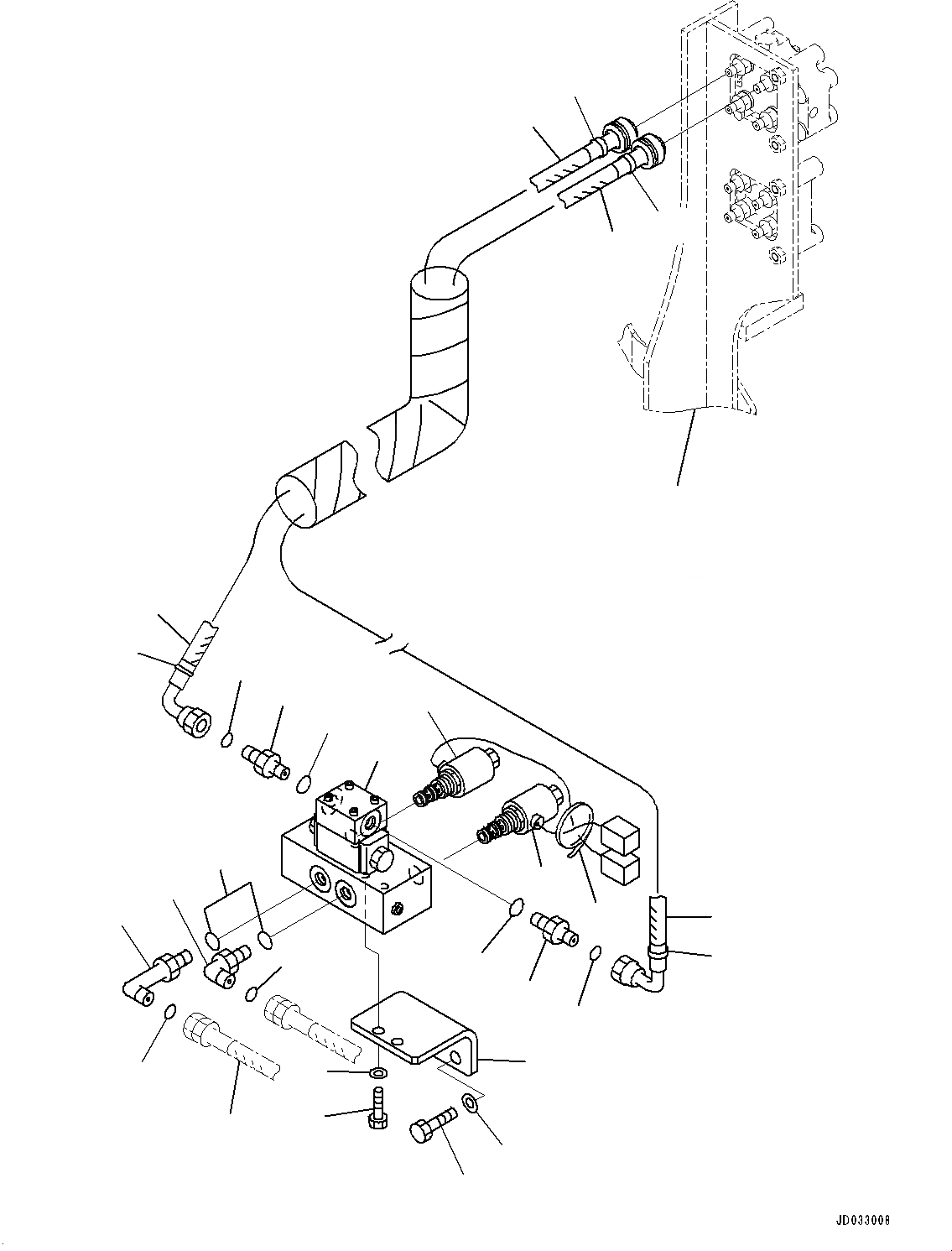 Схема запчастей Komatsu PC600LC-8E0 - ПРОПОРЦИОНАЛЬН. PRESSURE УПРАВЛ-Е (PPC) ОСНОВН. ТРУБЫ, СТРЕЛА SHOCK LESS КЛАПАН (№-) ПРОПОРЦИОНАЛЬН. PRESSURE УПРАВЛ-Е (PPC) ОСНОВН. ТРУБЫ, С СТРЕЛА SHOCK LESS КЛАПАН