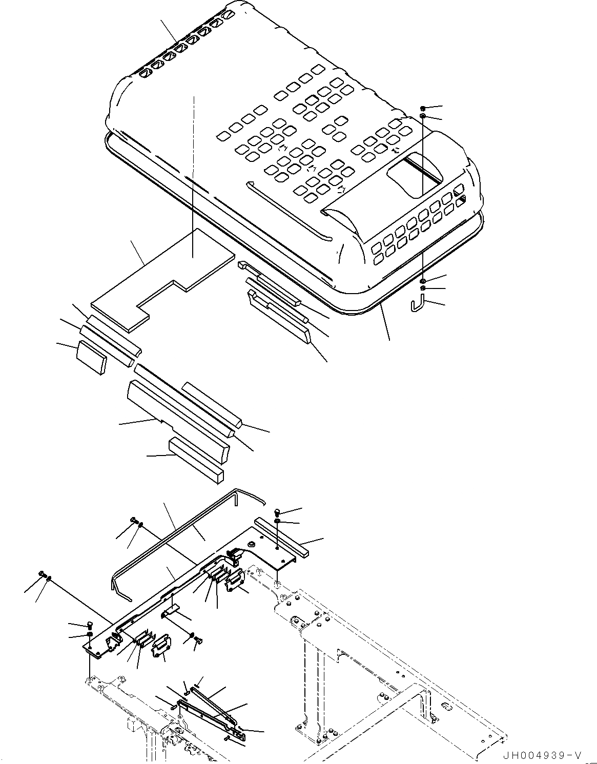 Схема запчастей Komatsu PC600LC-8E0 - КАПОТ, (№-) КАПОТ