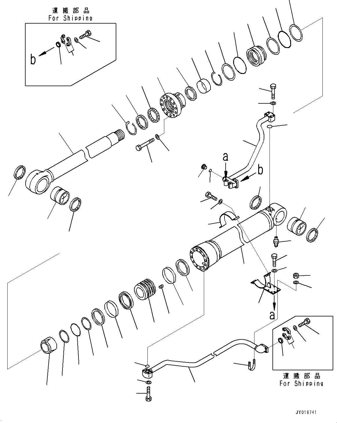Схема запчастей Komatsu PC600LC-8E0 - ЦИЛИНДР СТРЕЛЫ, ПРАВ. (№-) ЦИЛИНДР СТРЕЛЫ