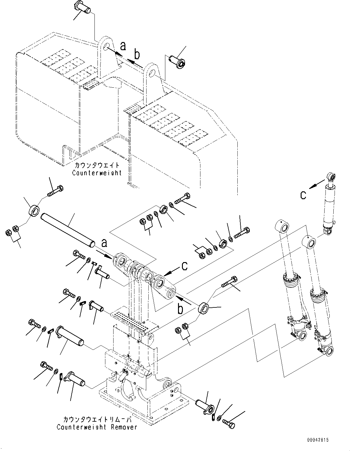 Схема запчастей Komatsu PC600LC-8E0 - ПРОТИВОВЕС REMOVER, СОЕДИНИТЕЛЬН. ЗВЕНО ПАЛЕЦ (№-) ПРОТИВОВЕС REMOVER