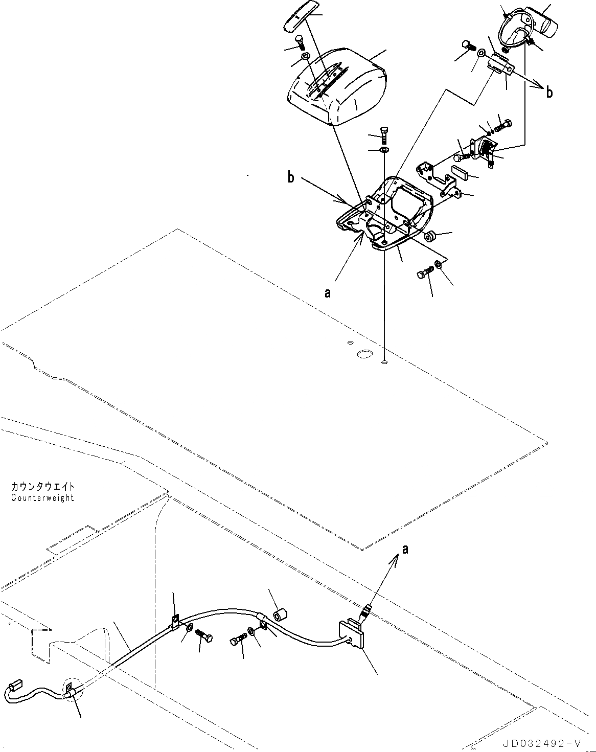 Схема запчастей Komatsu PC600-8E0 - ЗАДН.VIEW CAMERA, CAMERA NO. (№-) ЗАДН.VIEW CAMERA, С -CAMERA, ДЛЯ ПРОТИВОВЕС REMOVER