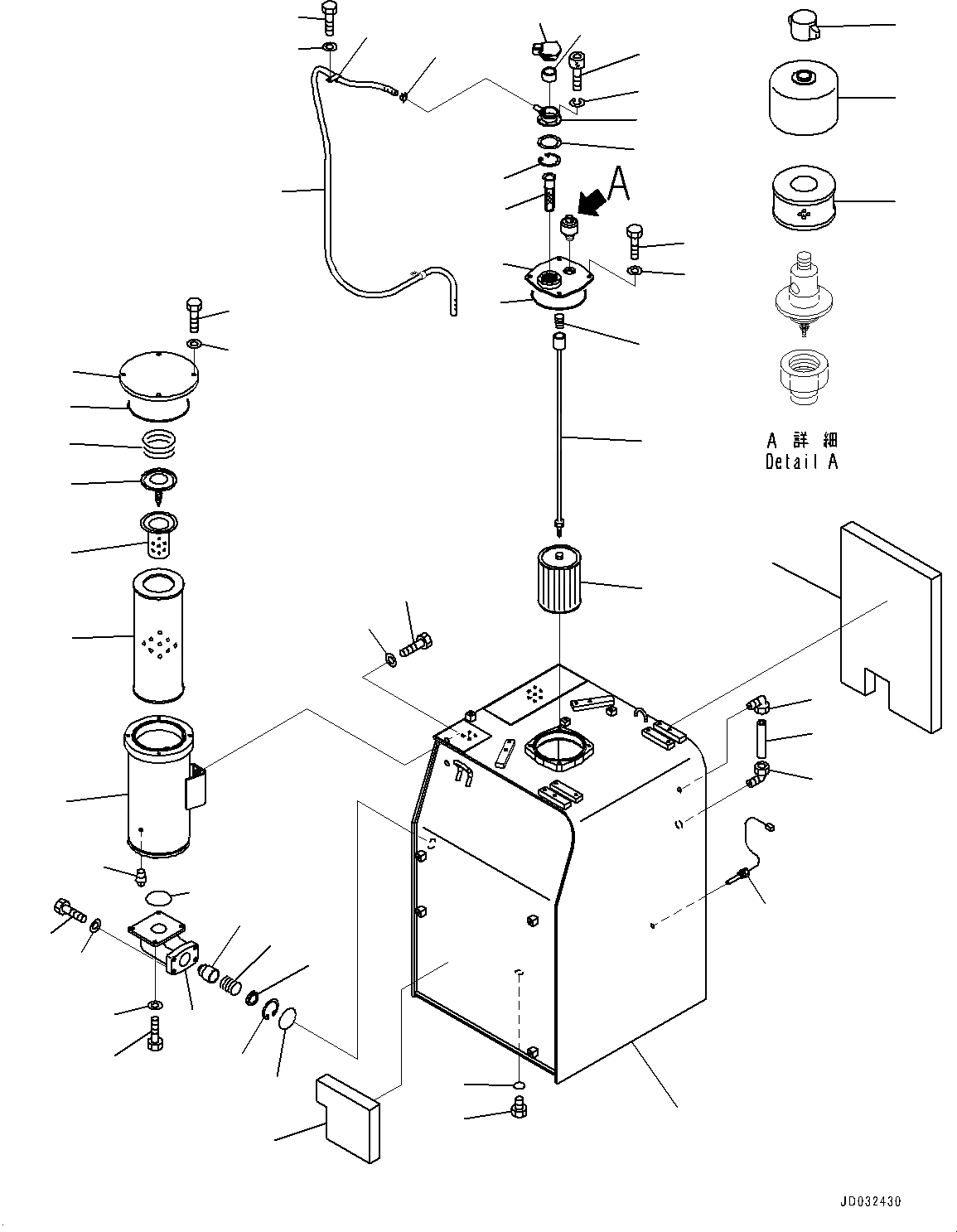 Схема запчастей Komatsu PC600-8E0 - ГИДР. БАК., БАК (№-) ГИДР. БАК., ДЛЯ ПРЯМАЯ ЛОПАТА CONFIGURATION