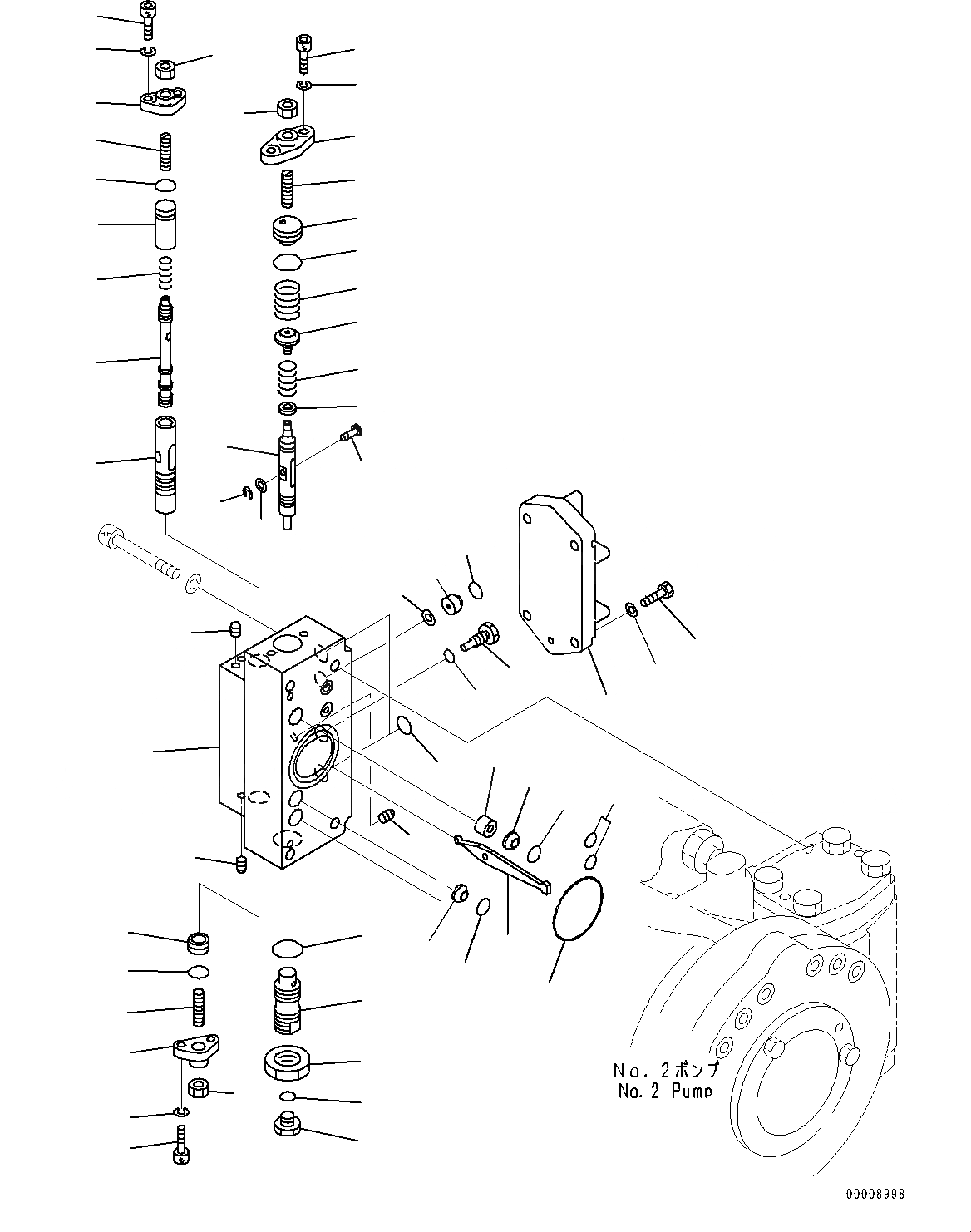 Схема запчастей Komatsu PC600-8E0 - ПОРШЕНЬ НАСОС, ВНУТР. ЧАСТИ, NO. НАСОС (8/9) (№-) ПОРШЕНЬ НАСОС