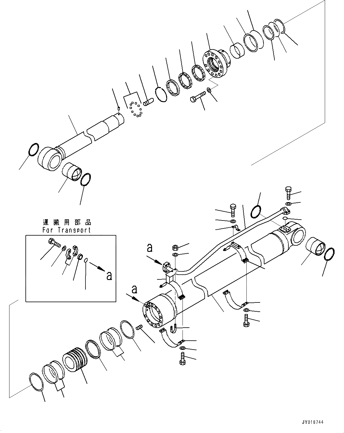 Схема запчастей Komatsu PC600-8E0 - ПРЯМАЯ ЛОПАТА БЛОК, ЦИЛИНДР РУКОЯТИ(№-) ПРЯМАЯ ЛОПАТА БЛОК