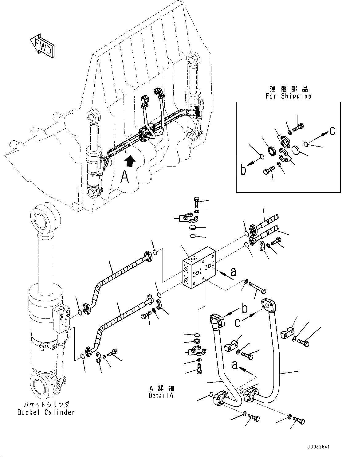 Схема запчастей Komatsu PC600-8E0 - ПРЯМАЯ ЛОПАТА КОВШ, ТРУБЫ (№-) ПРЯМАЯ ЛОПАТА КОВШ