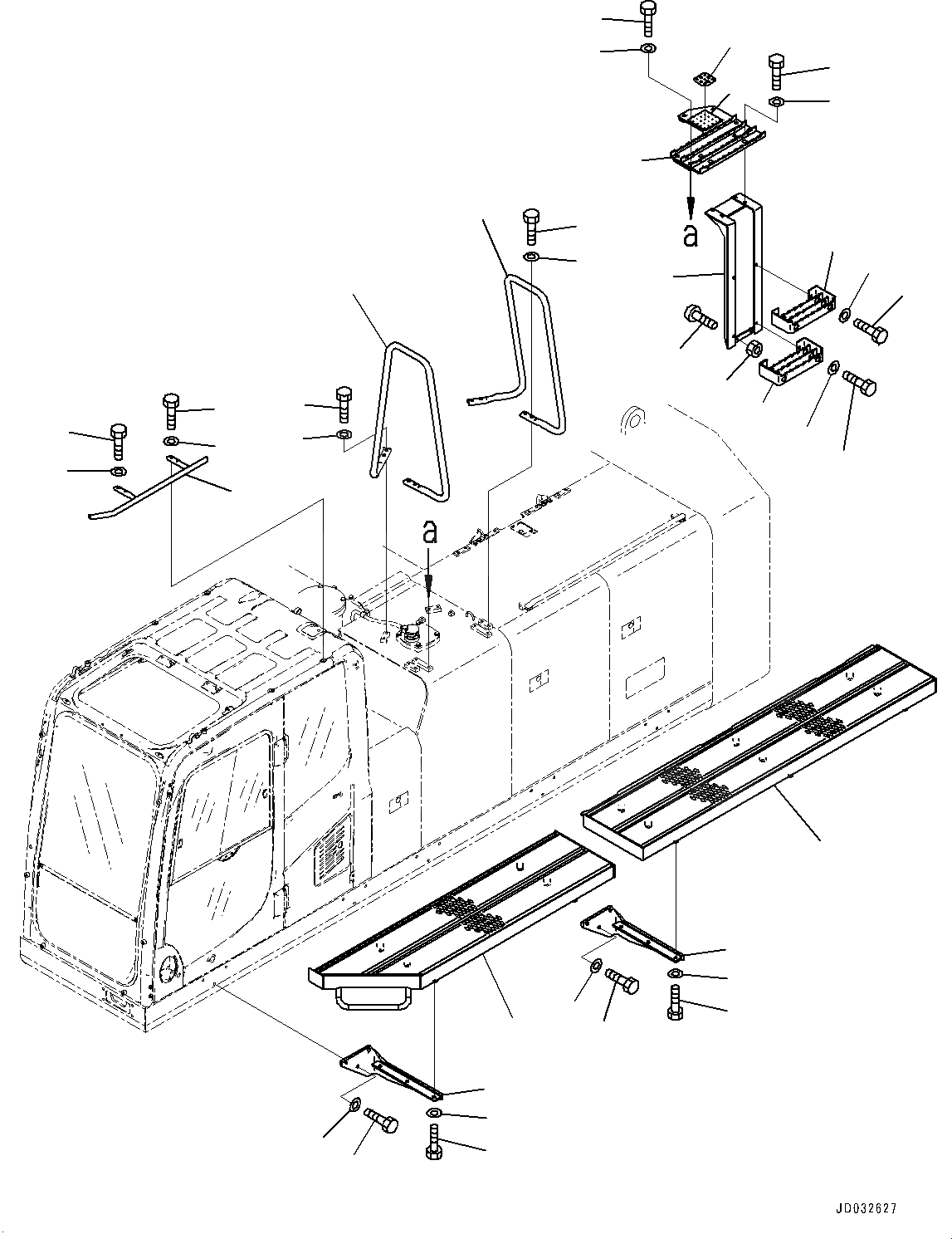 Схема запчастей Komatsu PC600-8E0 - БОКОВ. СТУПЕНЬКА ЛЕВ. (№-) БОКОВ. СТУПЕНЬКА ЛЕВ.