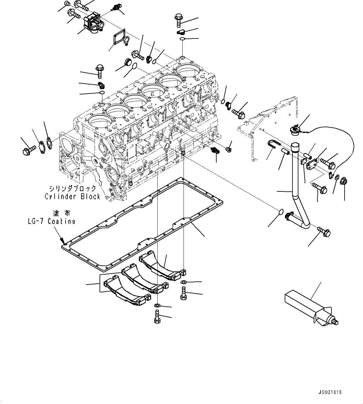 Схема запчастей Komatsu SAA6D140E-5B - ЭЛЕМЕНТЫ БЛОКА ЦИЛИНДРОВ (№98-) ЭЛЕМЕНТЫ БЛОКА ЦИЛИНДРОВ