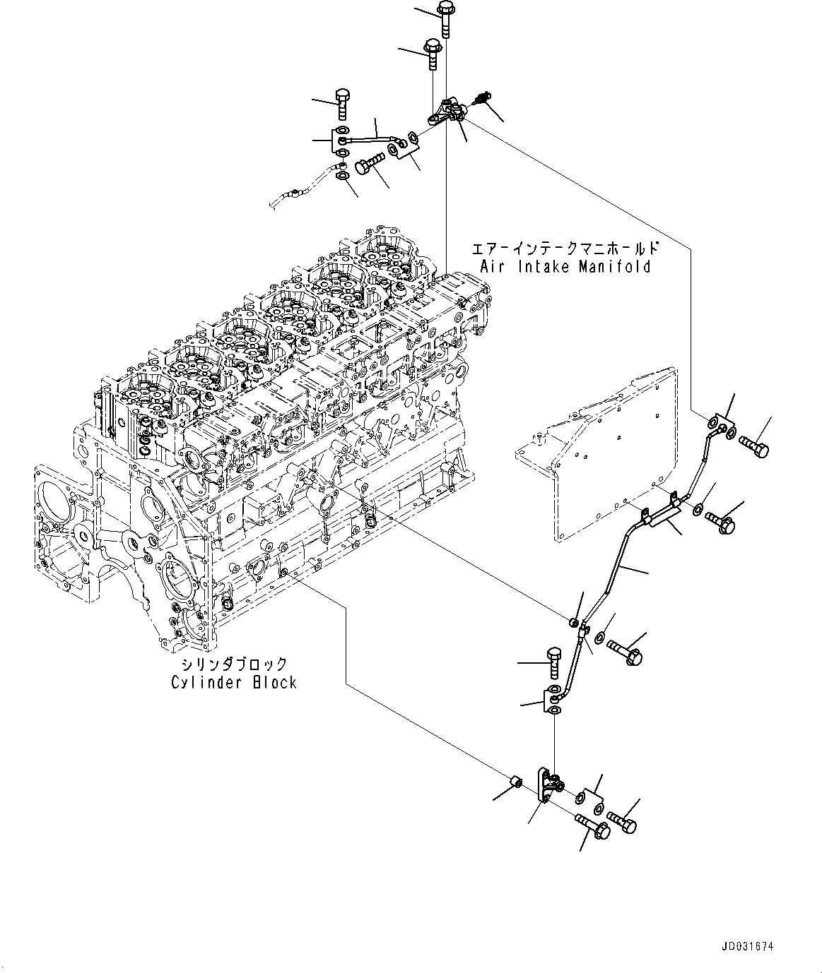 Схема запчастей Komatsu SAA6D140E-5B - ВОЗВРАТ ТОПЛИВА (№98-) ВОЗВРАТ ТОПЛИВА