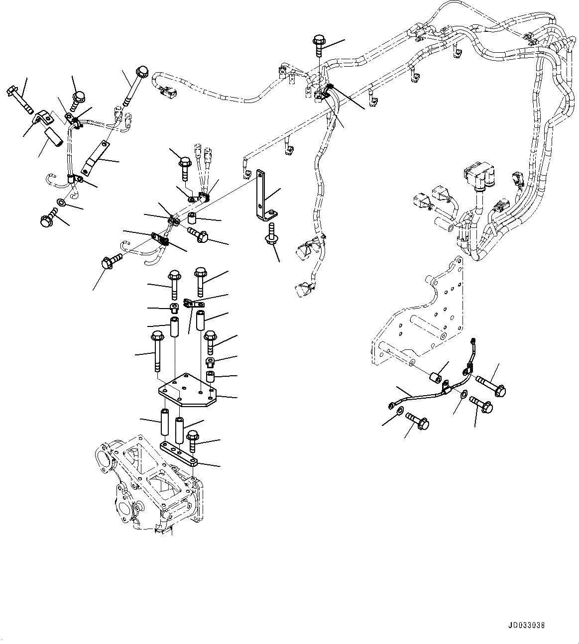 Схема запчастей Komatsu SAA6D140E-5B - ПРОВОДКА, (/) (№98-) ПРОВОДКА