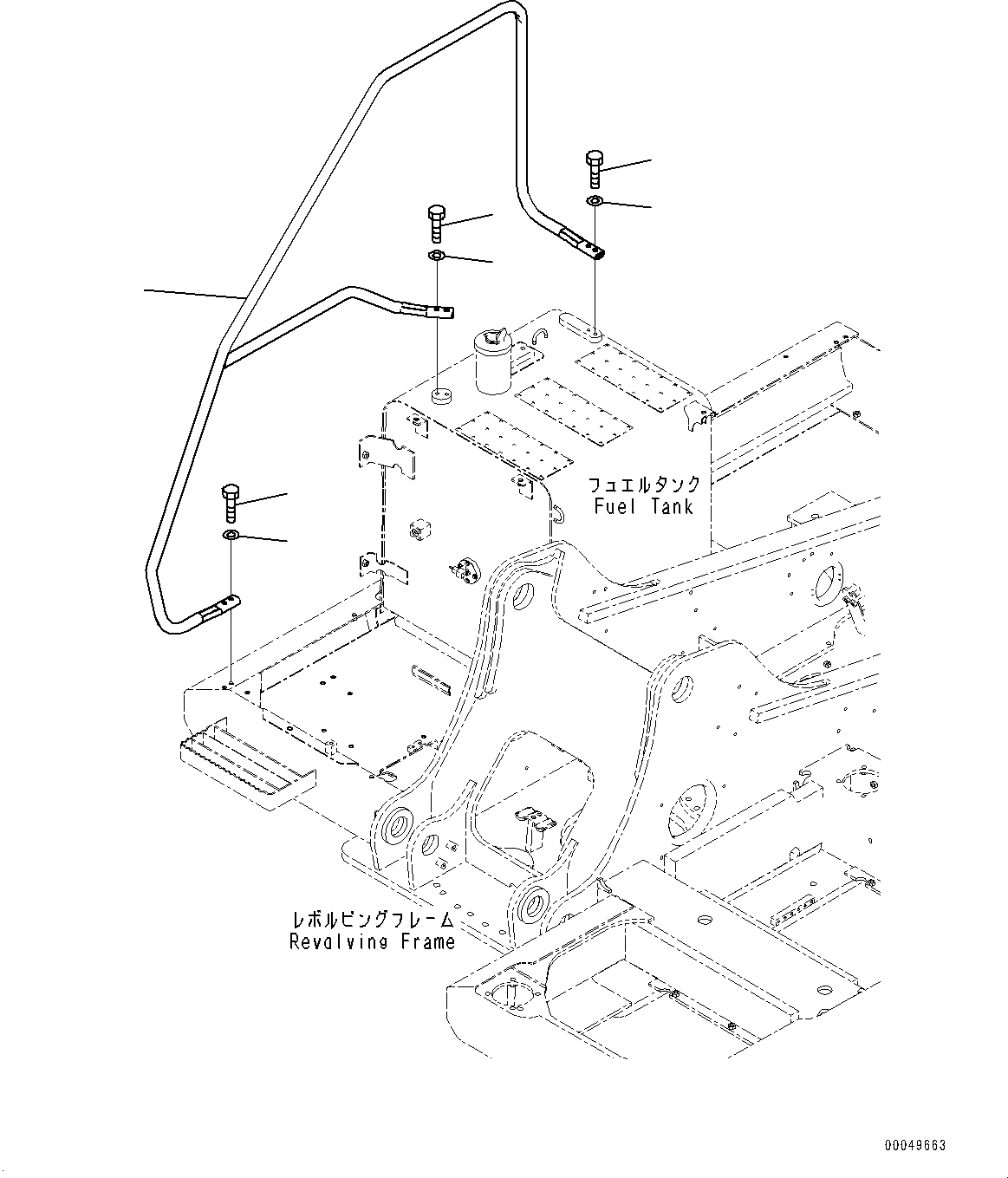 Схема запчастей Komatsu PC200LC-8E0 - ПОРУЧНИ(№7-) HANDRAIL